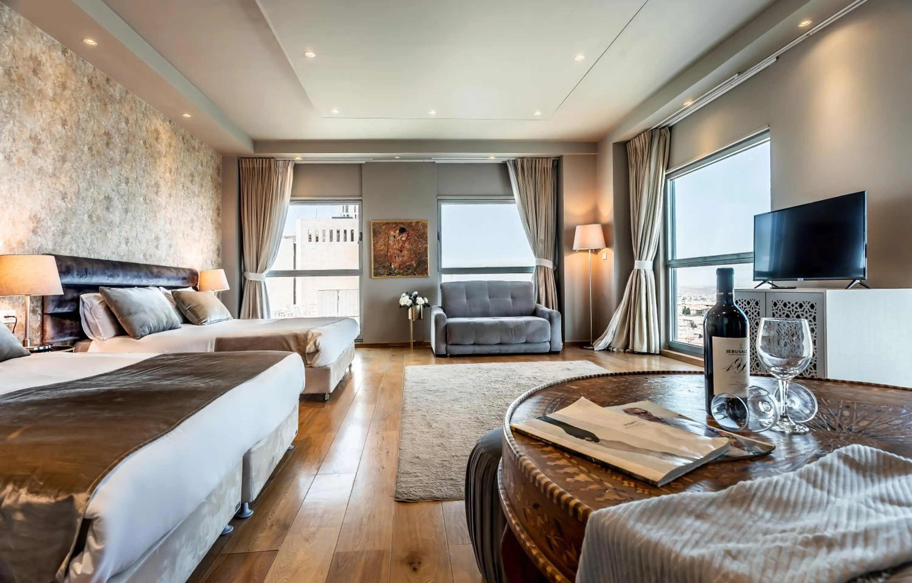 Photo of the whole room, Bed in My Jerusalem View