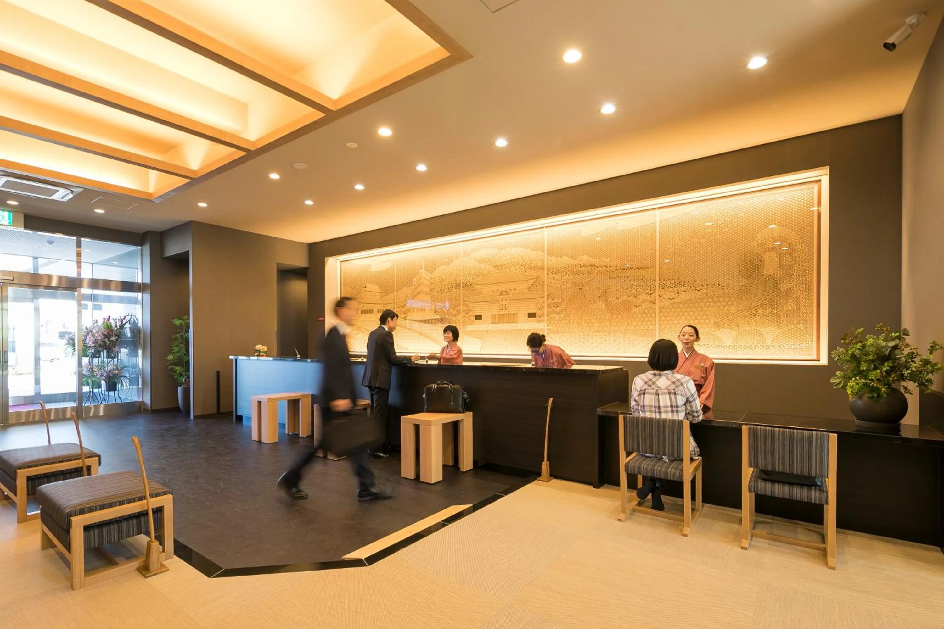 Lobby or reception in GRANDVRIO HOTEL NARA -WAKURA- -ROUTE INN HOTELS-
