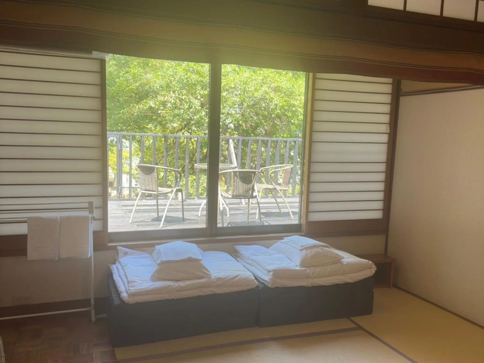View (from property/room), Bed in Onsen Yado Mizuguchi