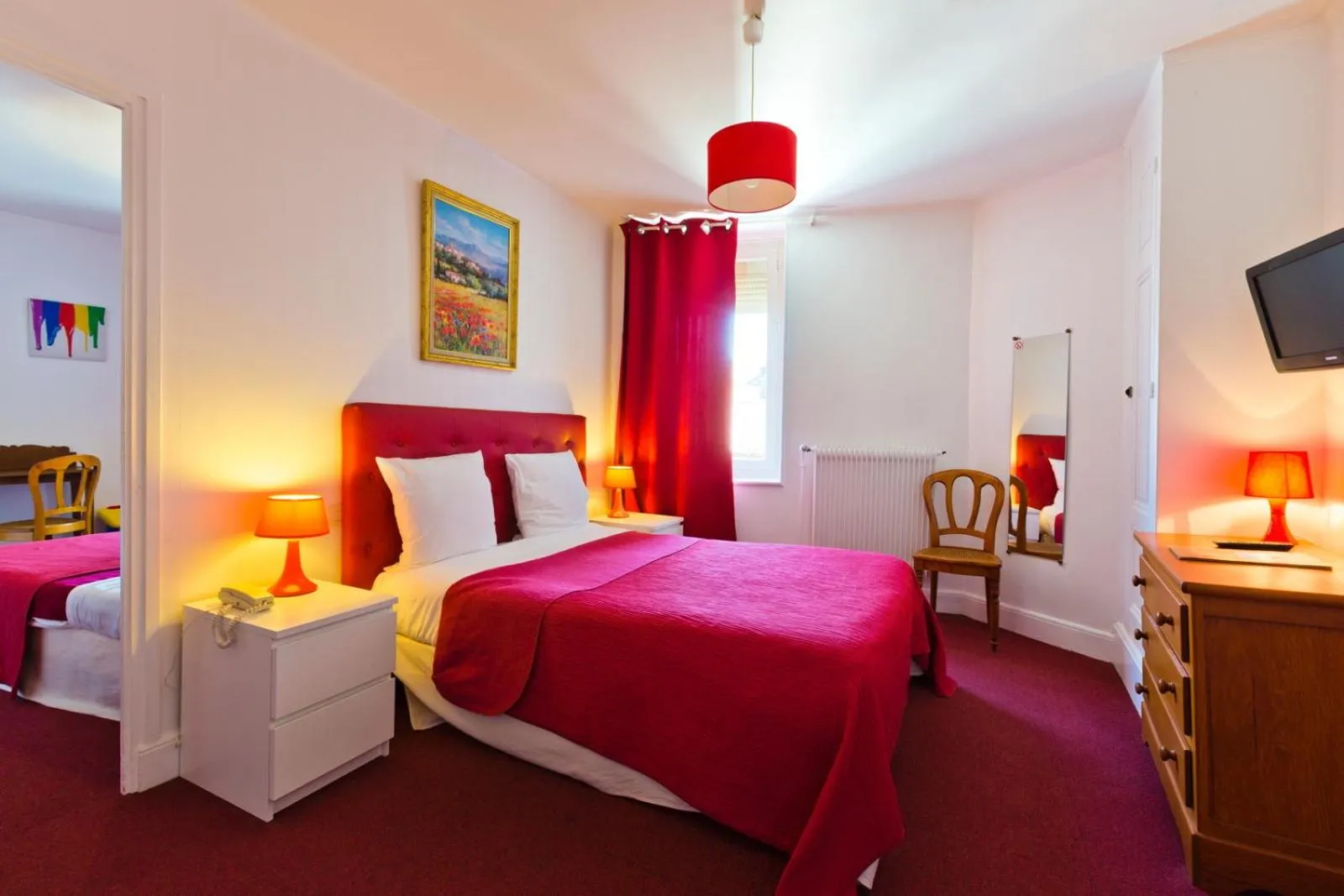 Bedroom, Bed in Logis Hotel restaurant de la Poste