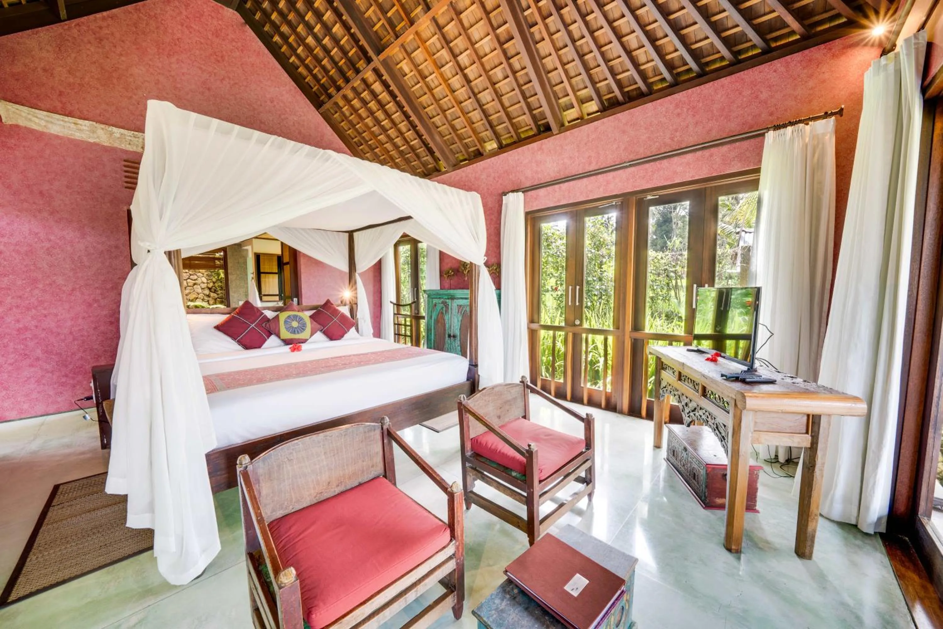 Seating area, Bed in Awan Putih Resort