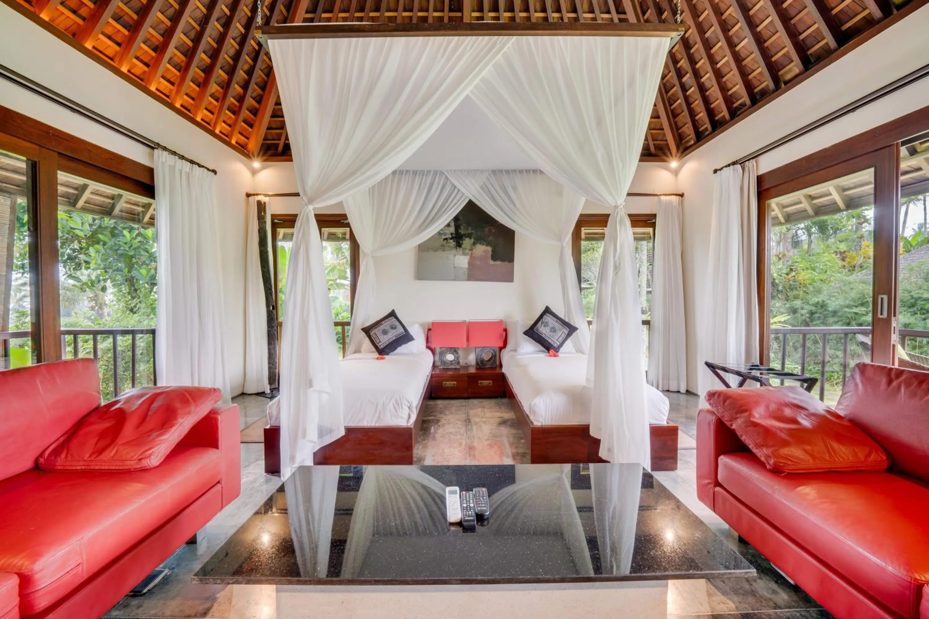 Seating area in Awan Putih Resort