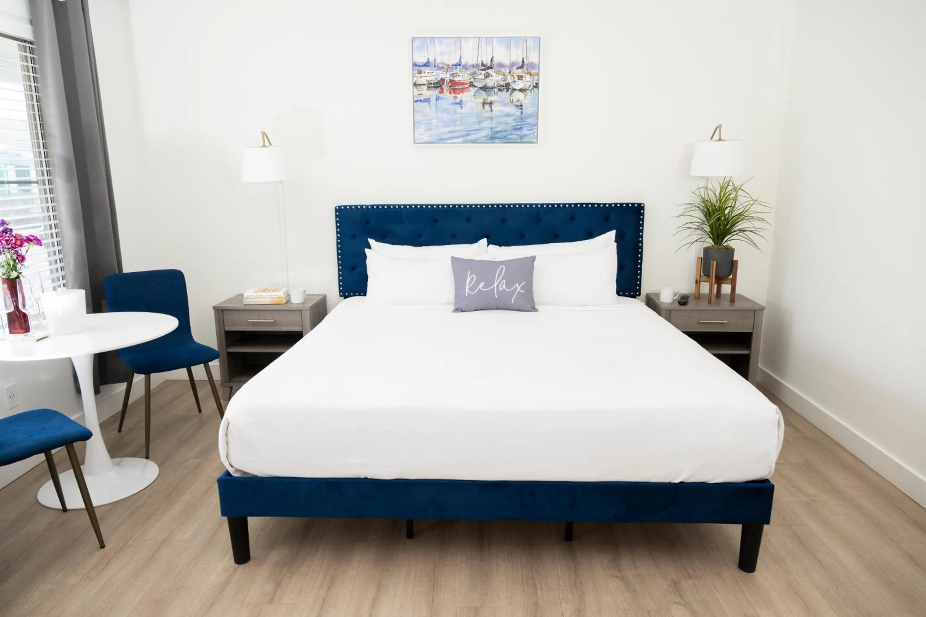 Bed in Endless Dunes, A Modern Motel