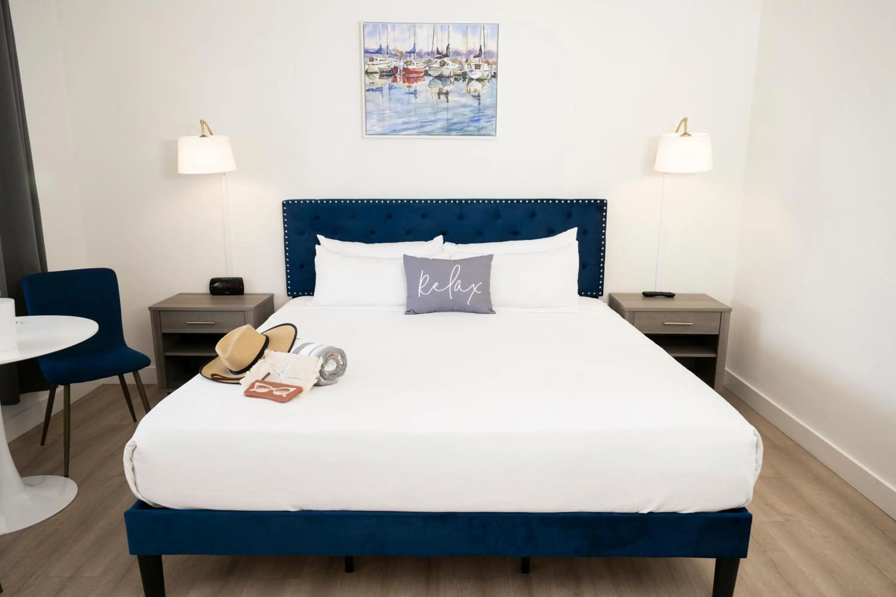 Bed in Endless Dunes, A Modern Motel