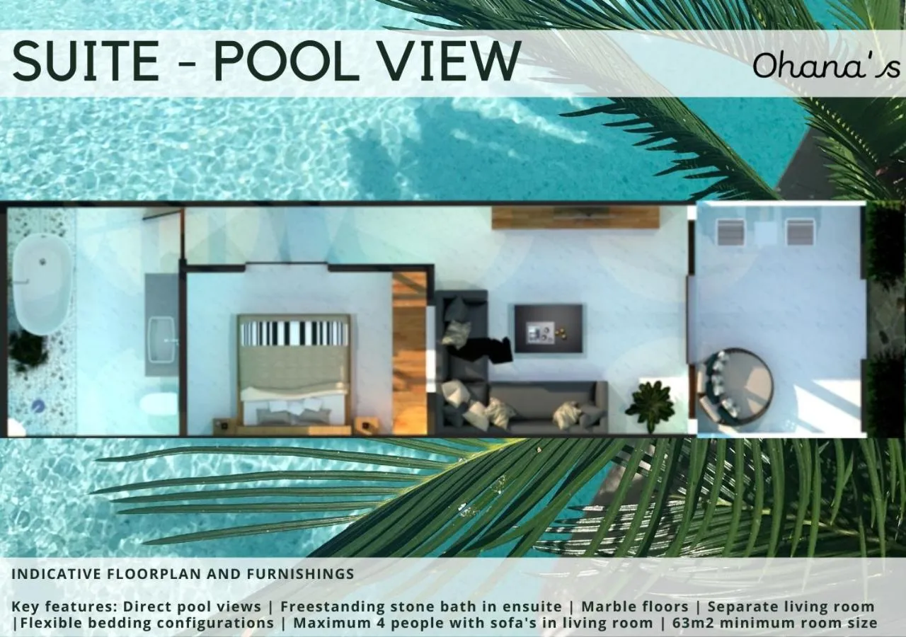 Floor plan in Ohana's Beachfront Resort & Beach Club