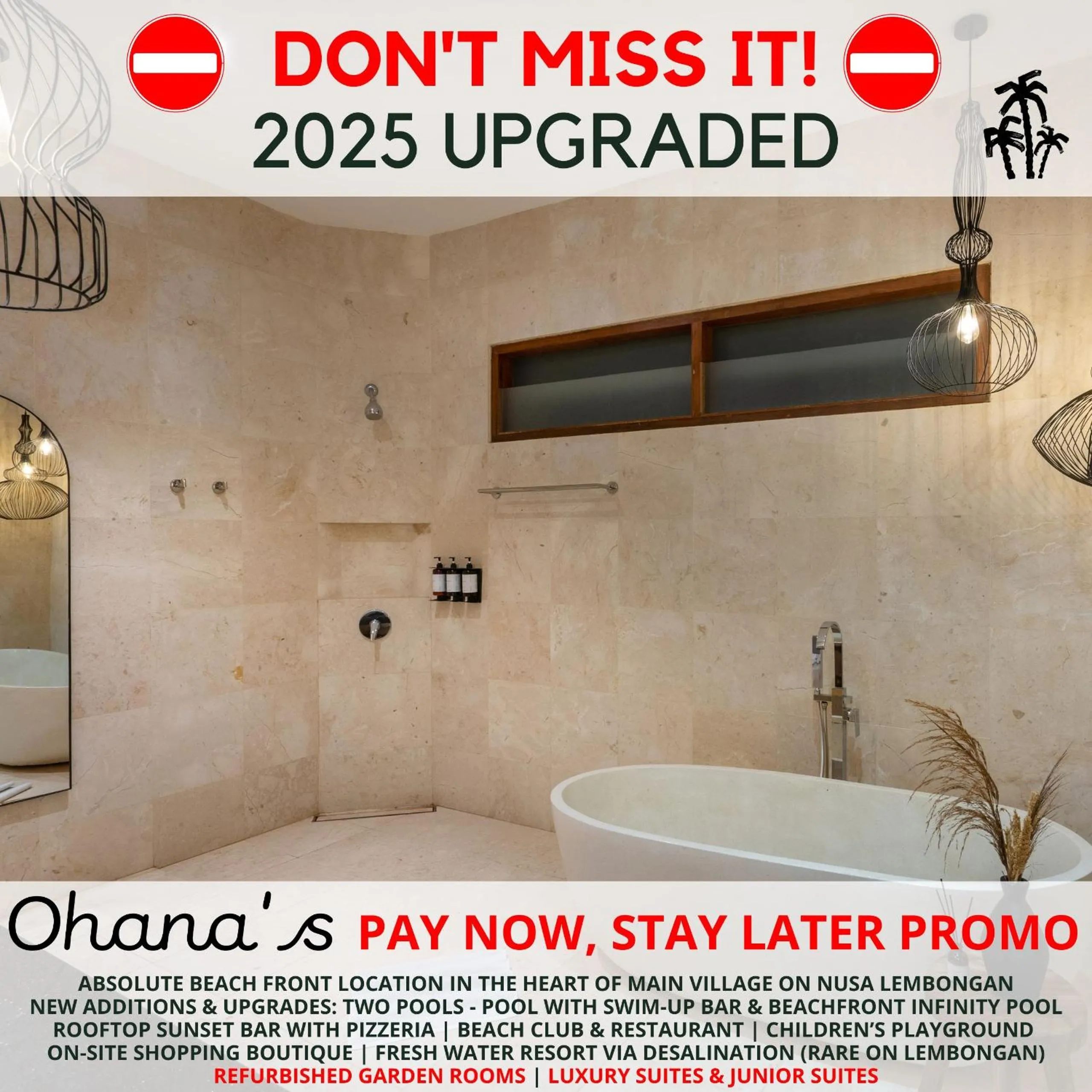 Bathroom in Ohana's Beachfront Resort & Beach Club