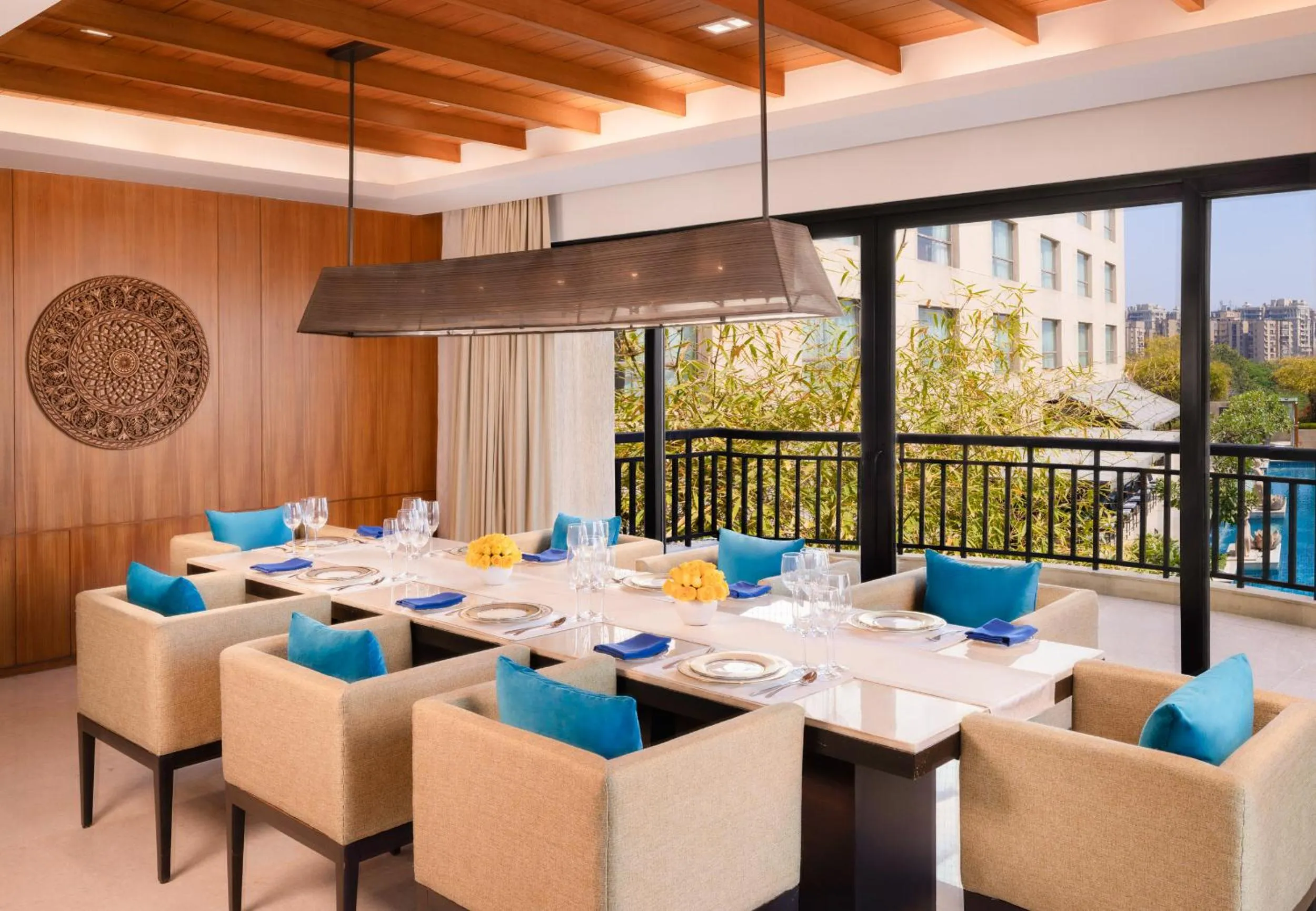 Dining area in Taj Surajkund Resort & Spa, Delhi NCR