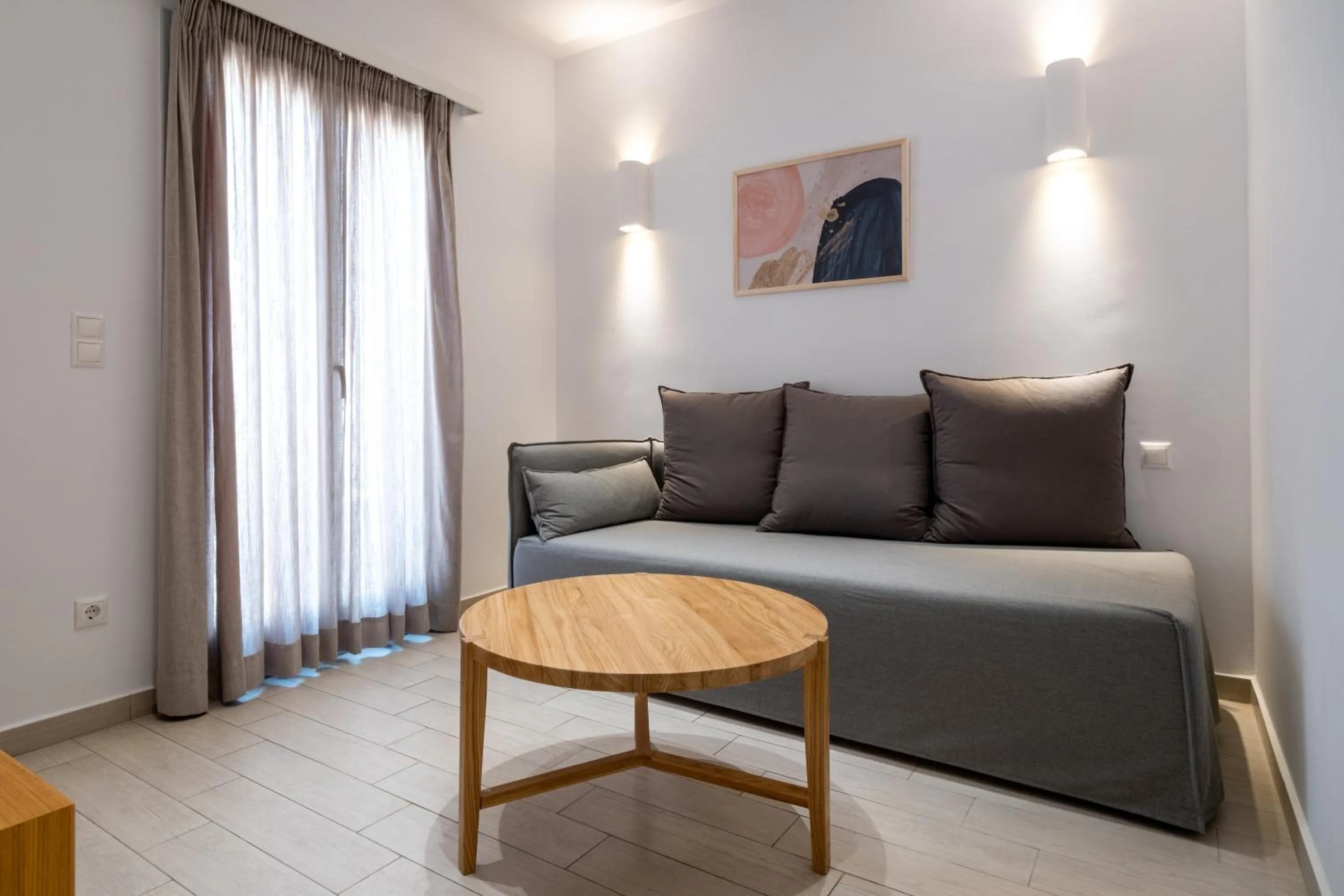 Seating area in Anemomylos Residence