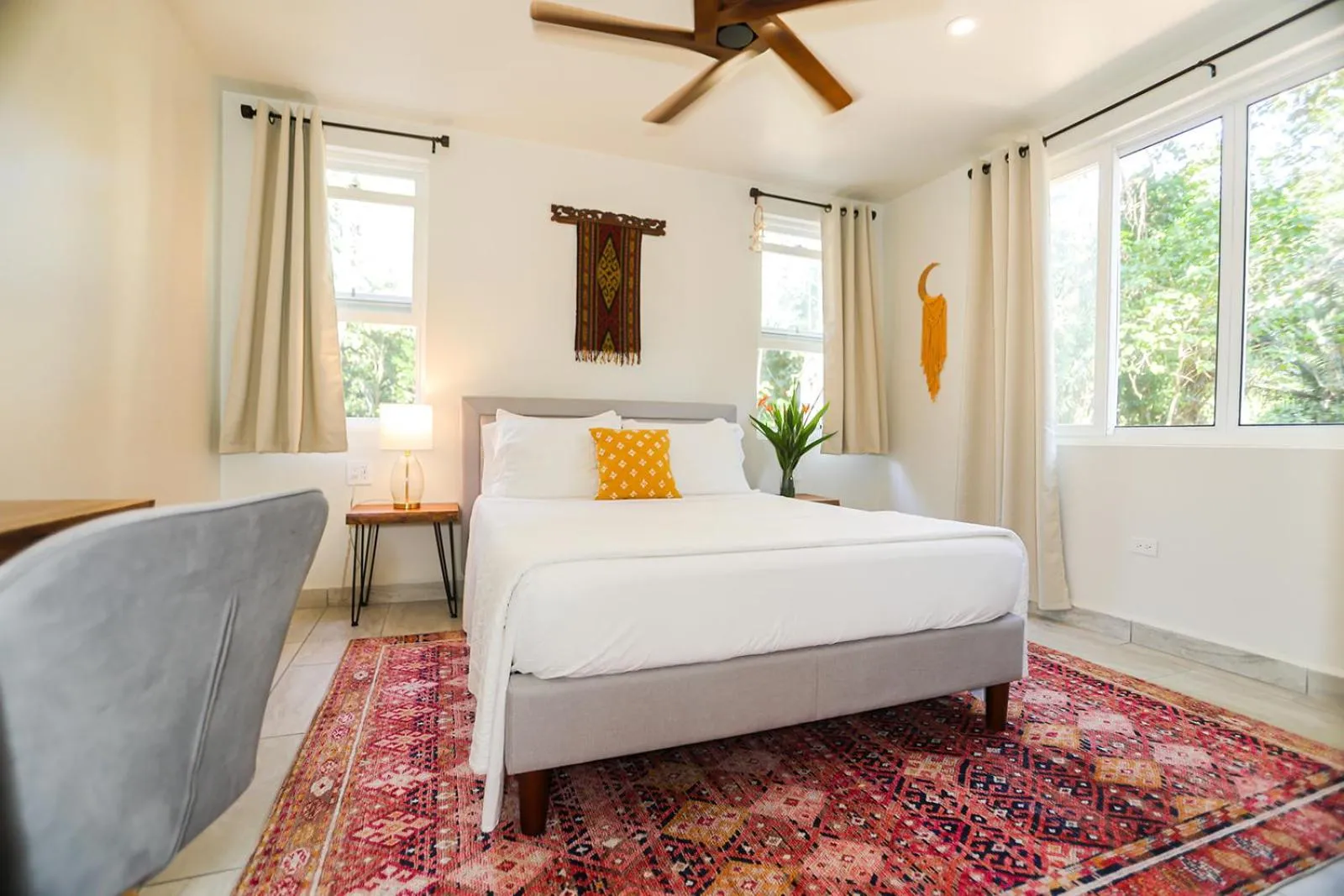 Photo of the whole room, Bed in Sattva Land