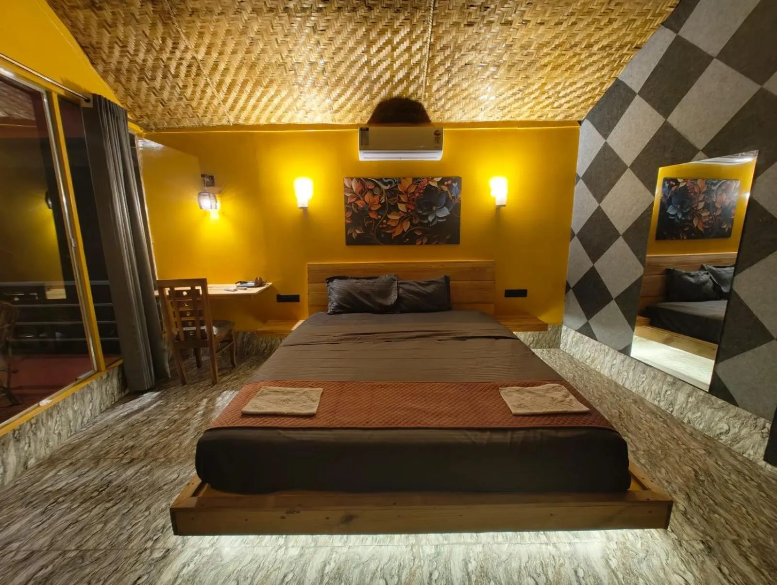 Bed in Samyama Retreat