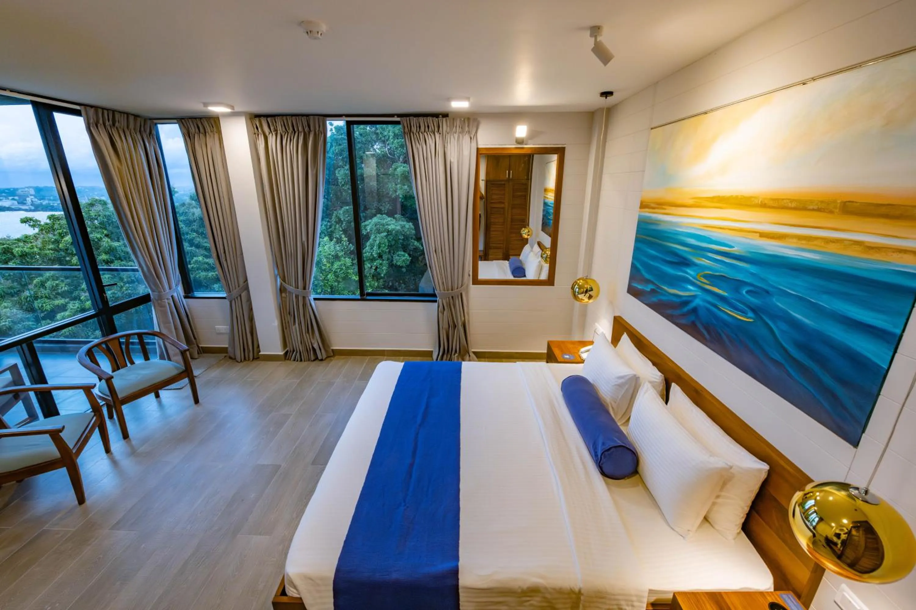 View (from property/room), Bed in Agnus Unawatuna
