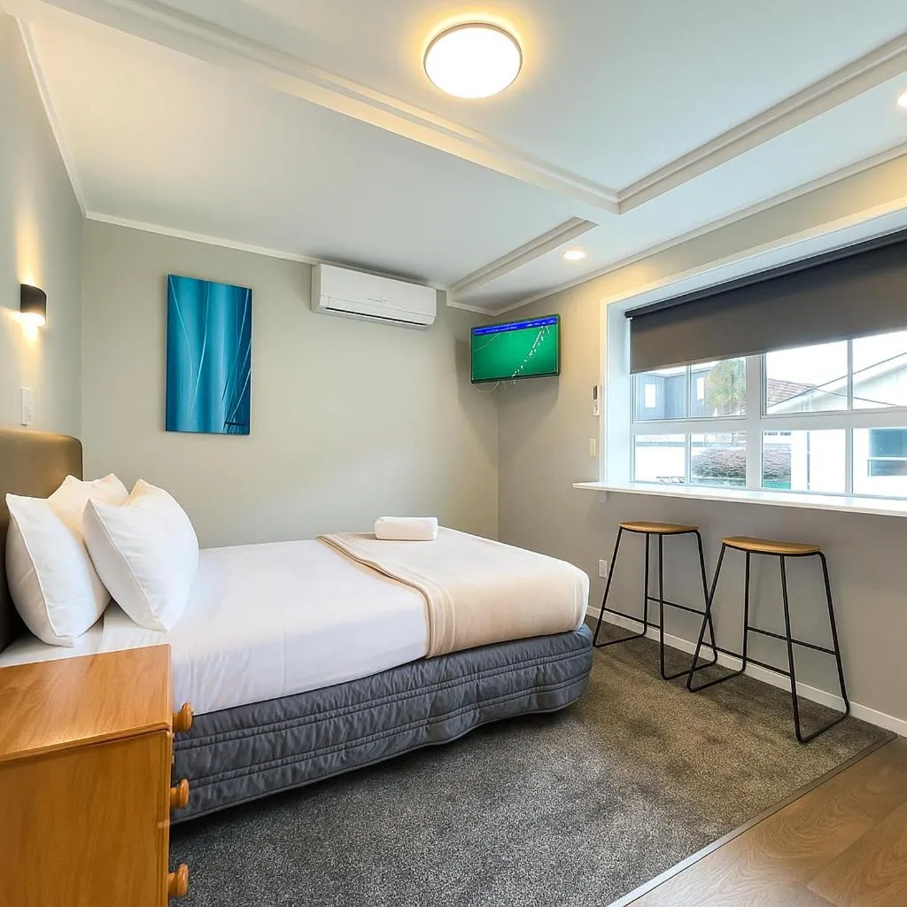 Bed in Barclay Motel