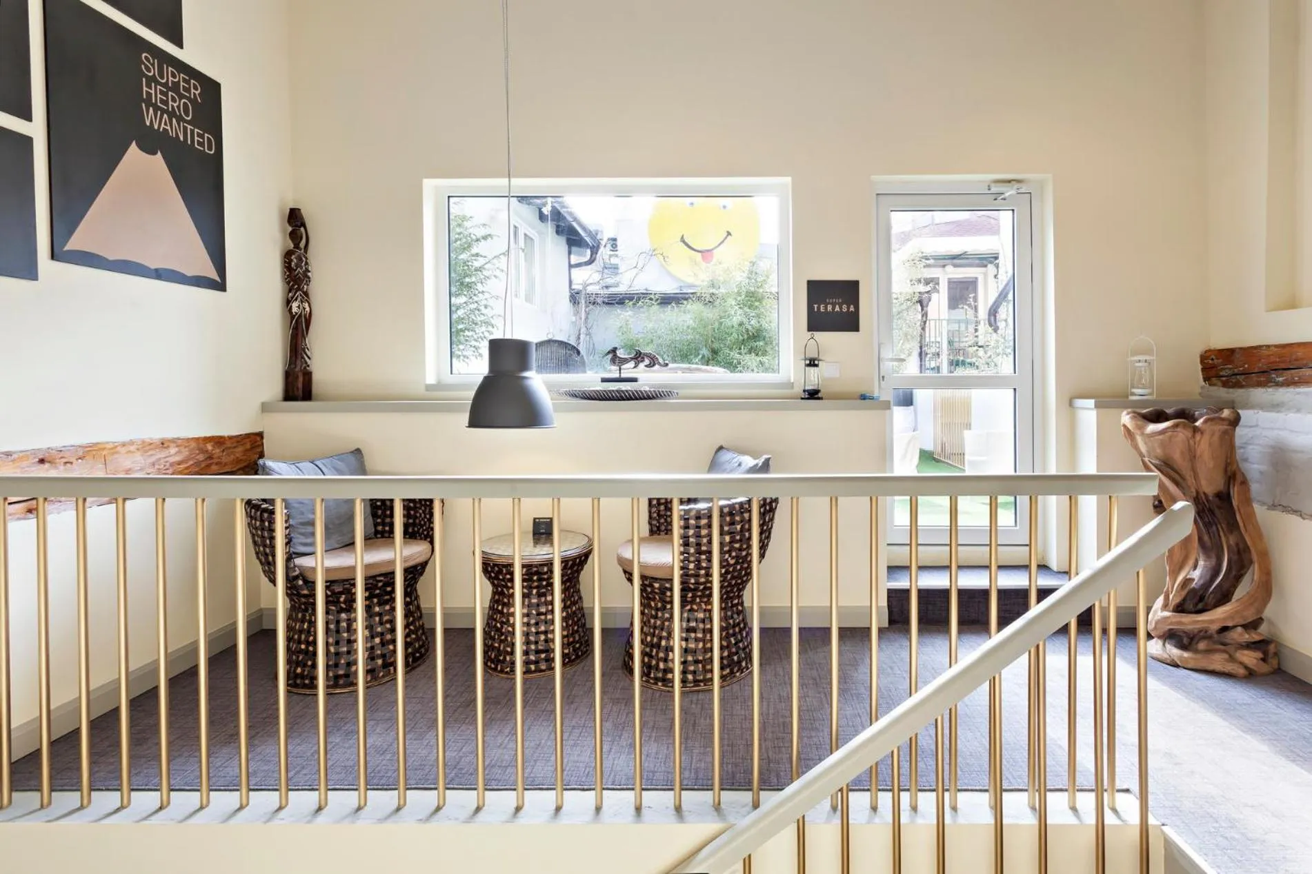 Seating area in SuperB Luxury Suites