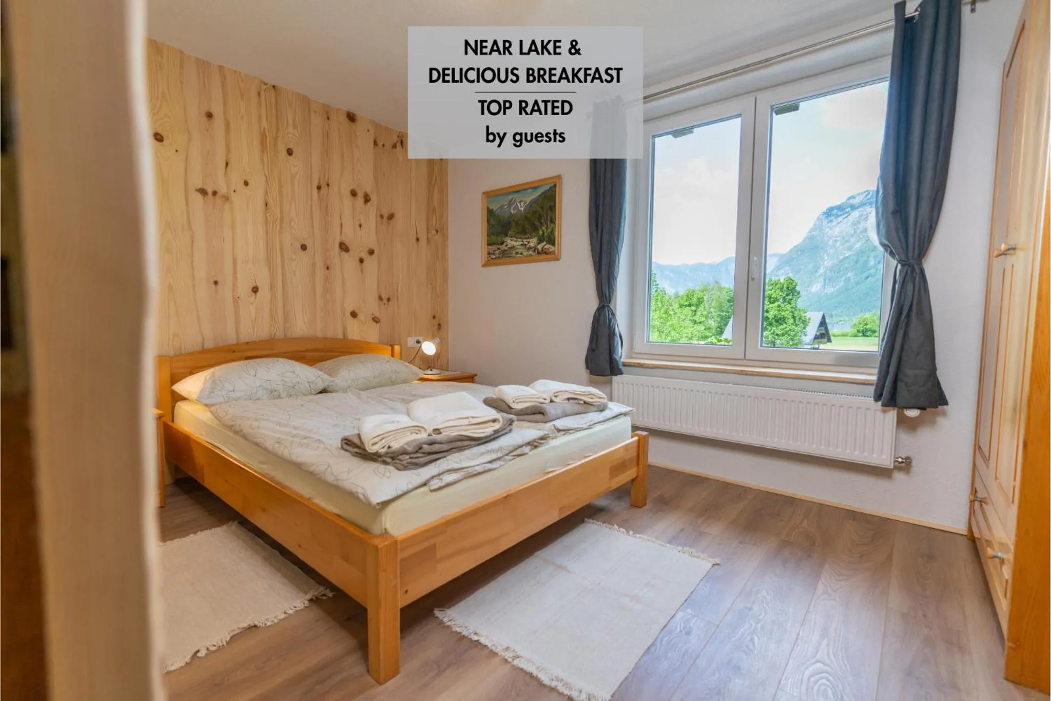 Bed in Pension Cerkovnik