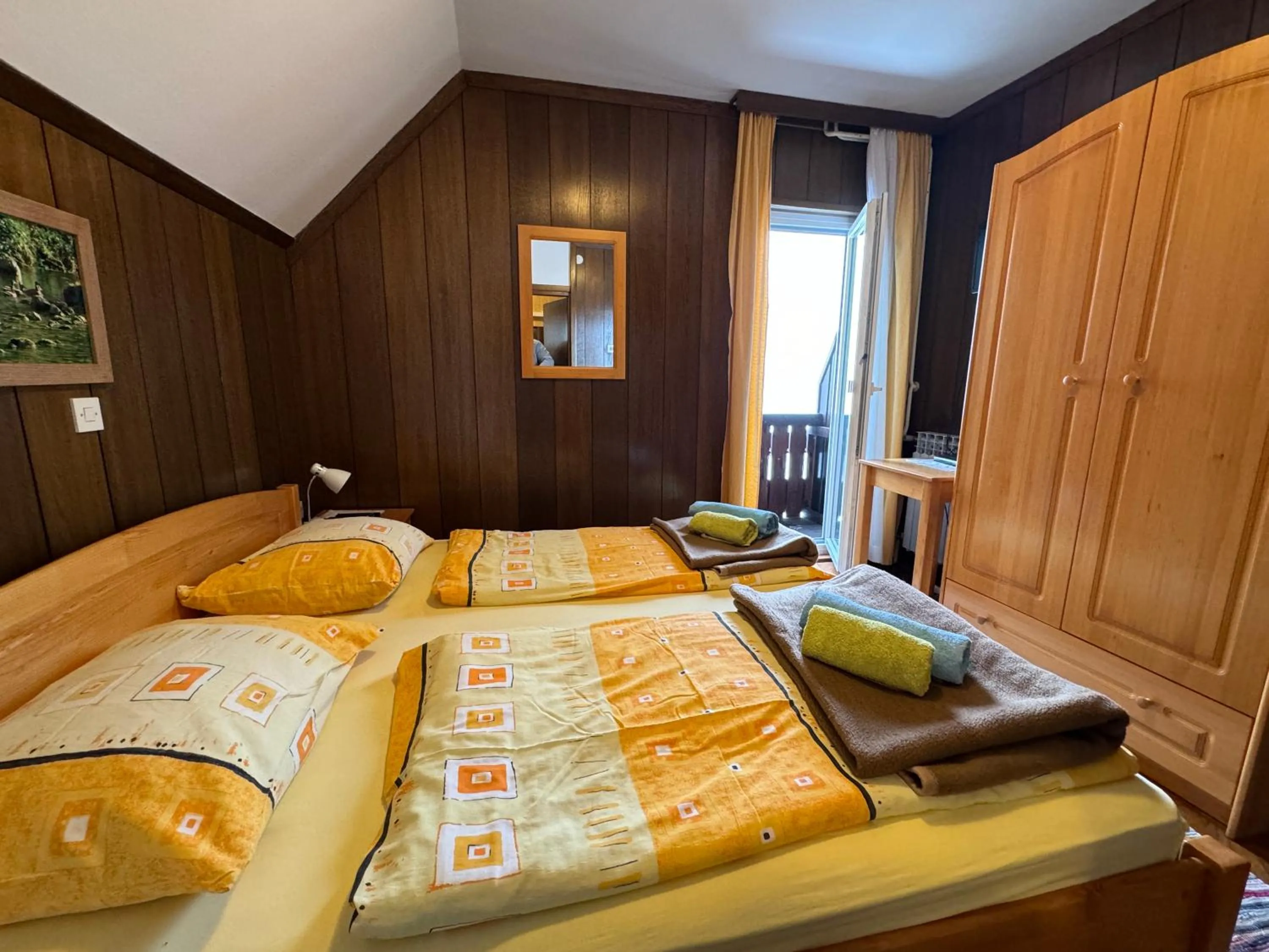 Bed in Pension Cerkovnik