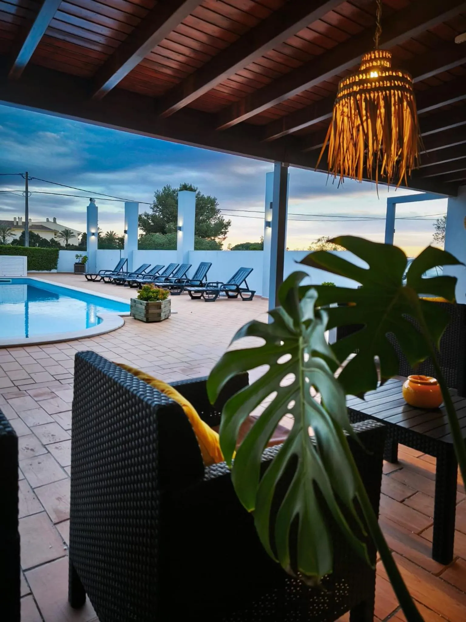 Pool view in Villa Welwitshia