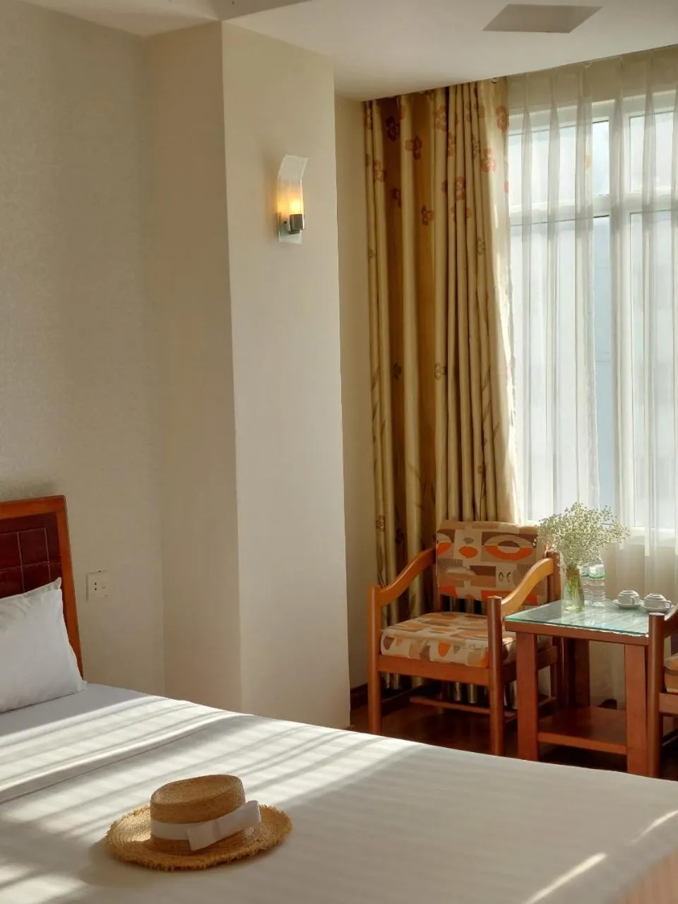 Bed in Golden Sea Hotel