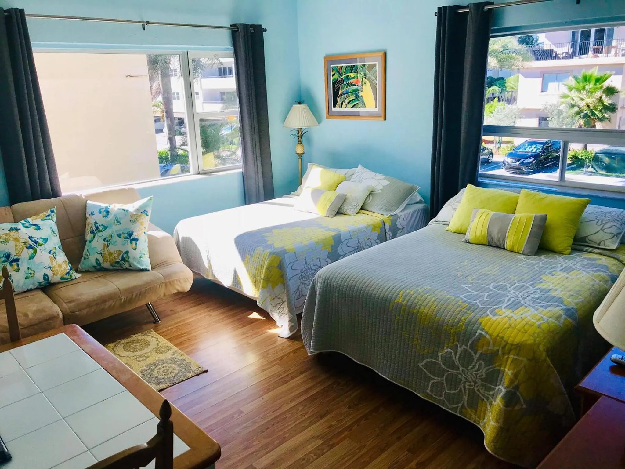 Bed in Ebb Tide Resort