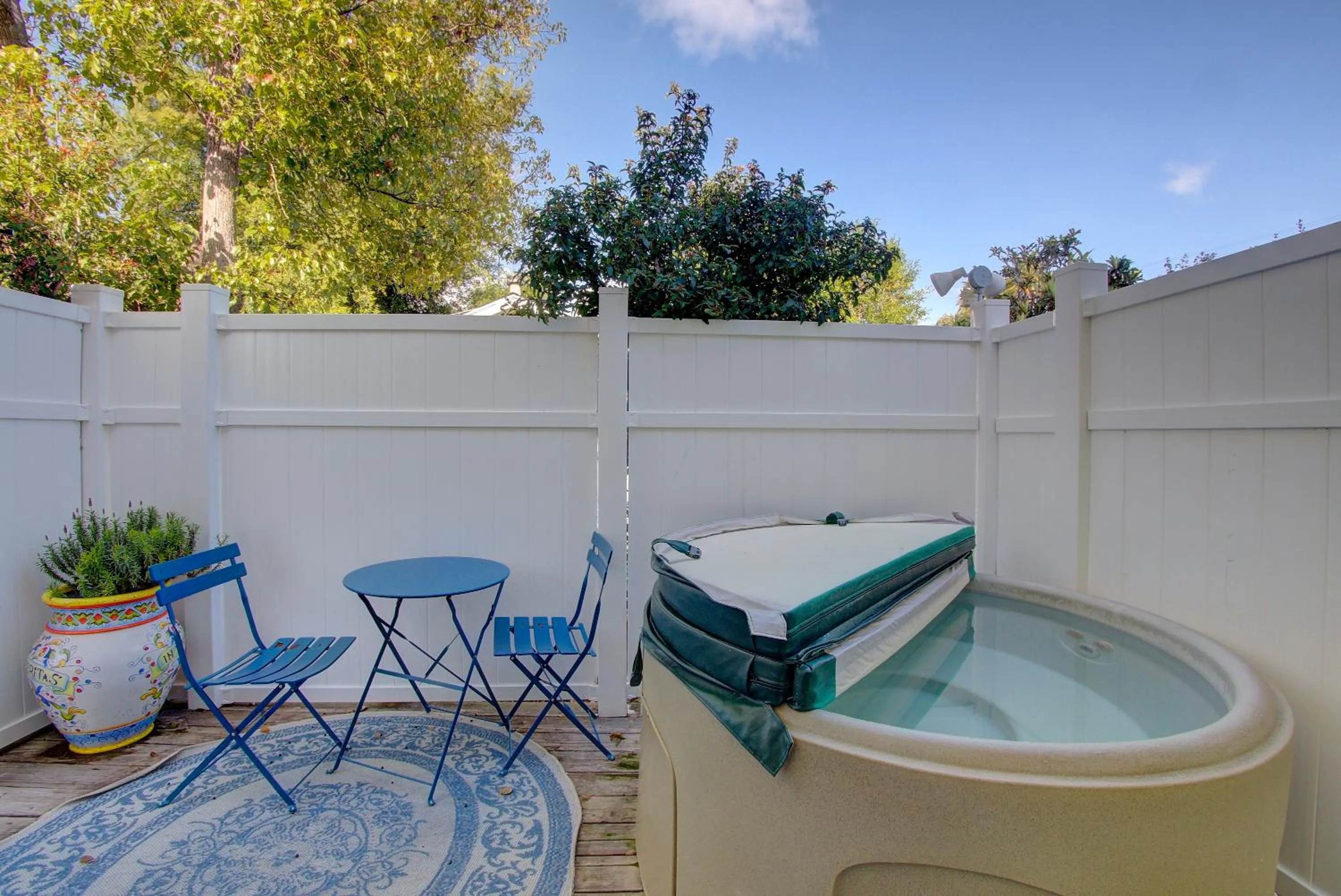 Patio in Secret Garden Inn & Cottages