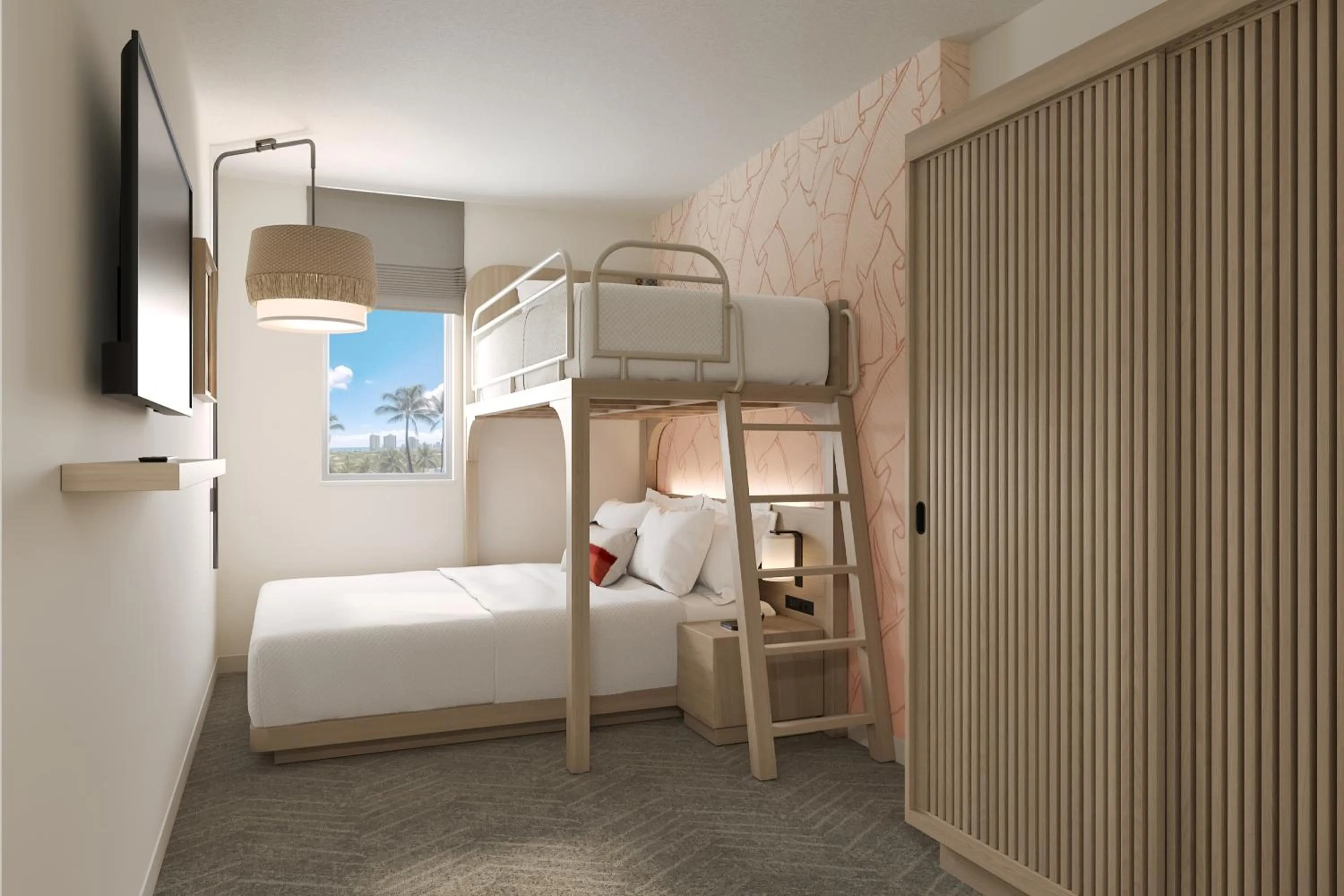 TV and multimedia, Bed in The Ambassador of Waikiki, Tapestry Collection by Hilton