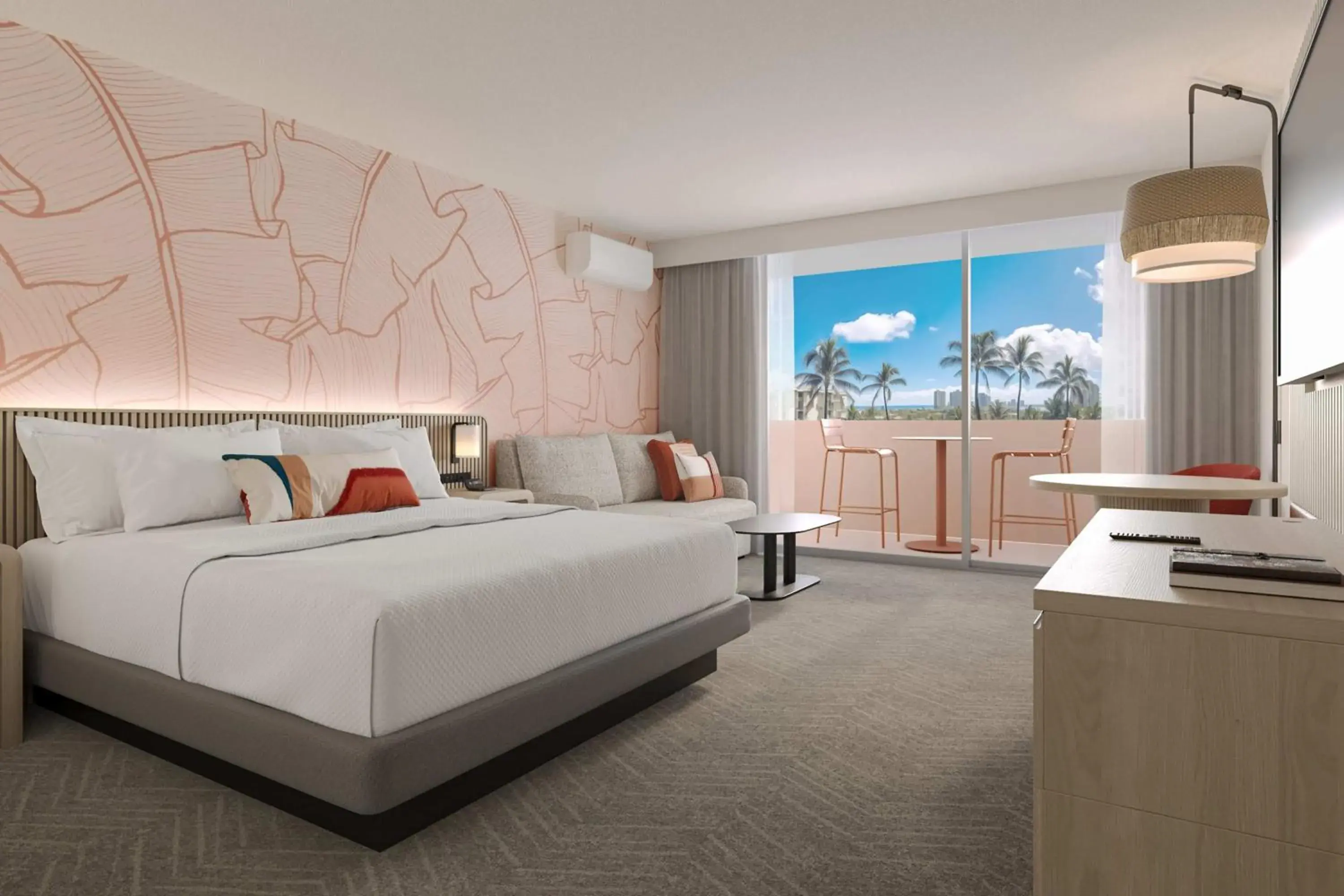 Neighborhood View with One King Bed in Romer Waikiki at The Ambassador Neighborhood View with One King Bed in Romer Waikiki at The Ambassador