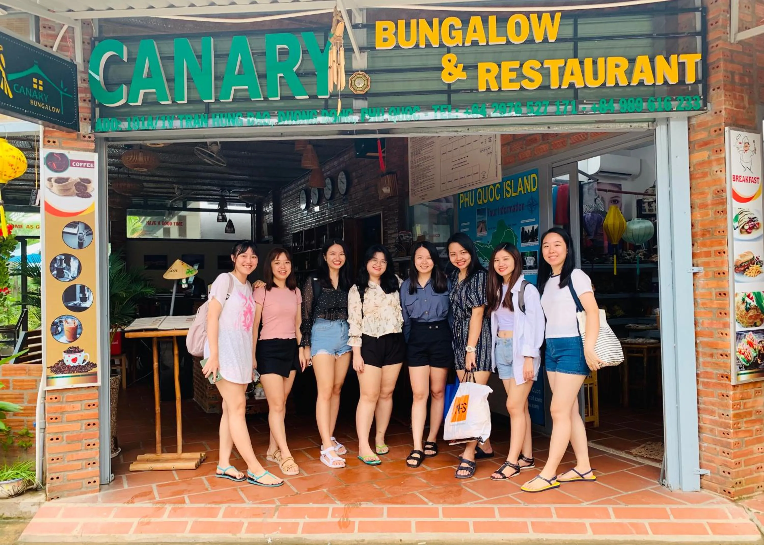 People in Canary Bungalow