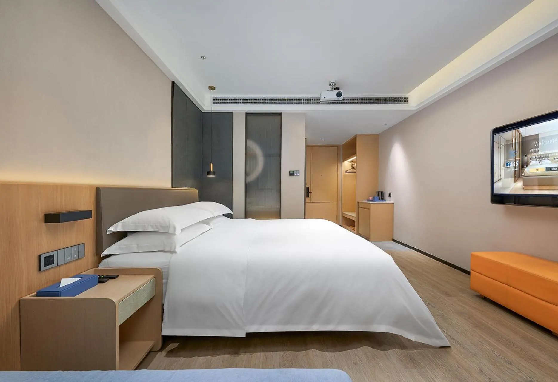 Bed in Fengyue Light Shang Hotel Guangzhou Baiyun Airport Store