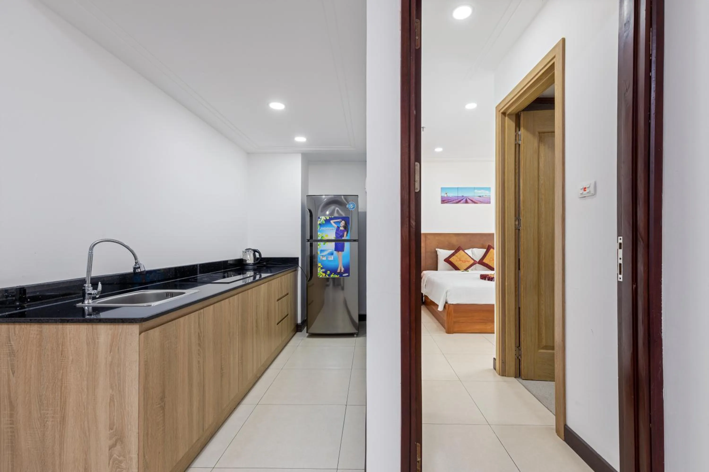 Kitchen or kitchenette, Bed in Star Hotel and Spa - Fitness