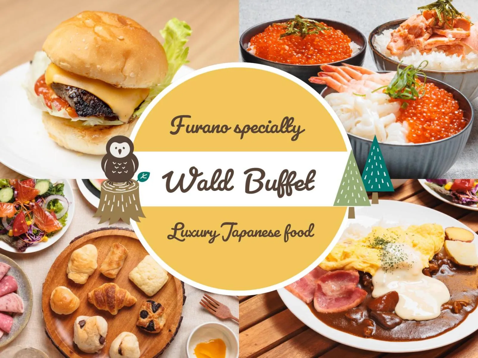 Buffet breakfast in Hotel Naturwald Furano