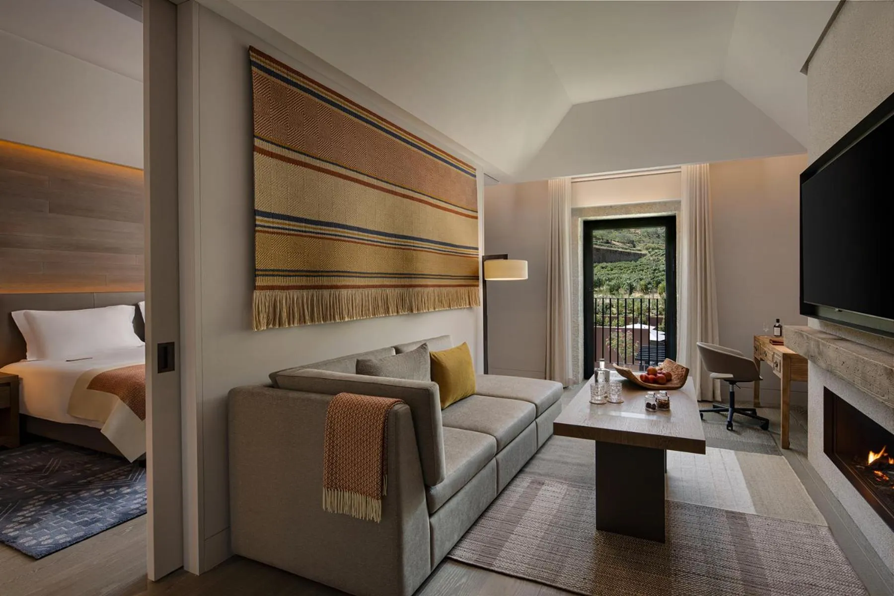 Living room, Bed in Six Senses Douro Valley