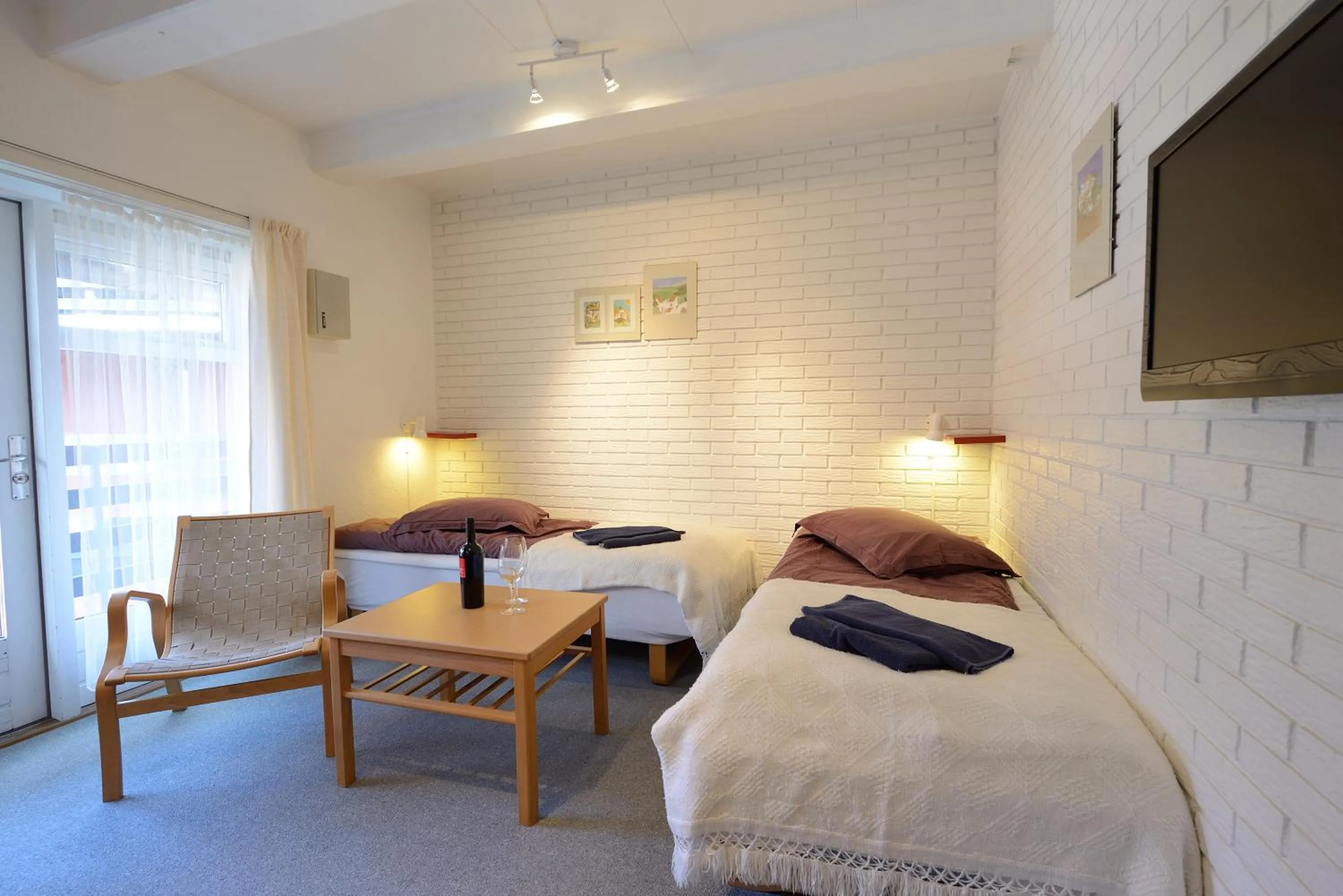 Bed in Hotel Gudhjem