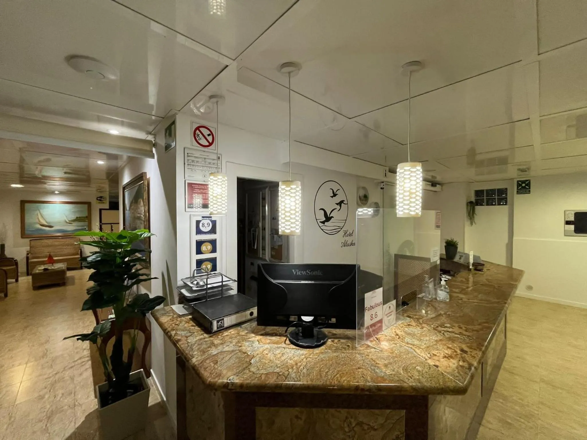 Lobby or reception in Hotel Alaska