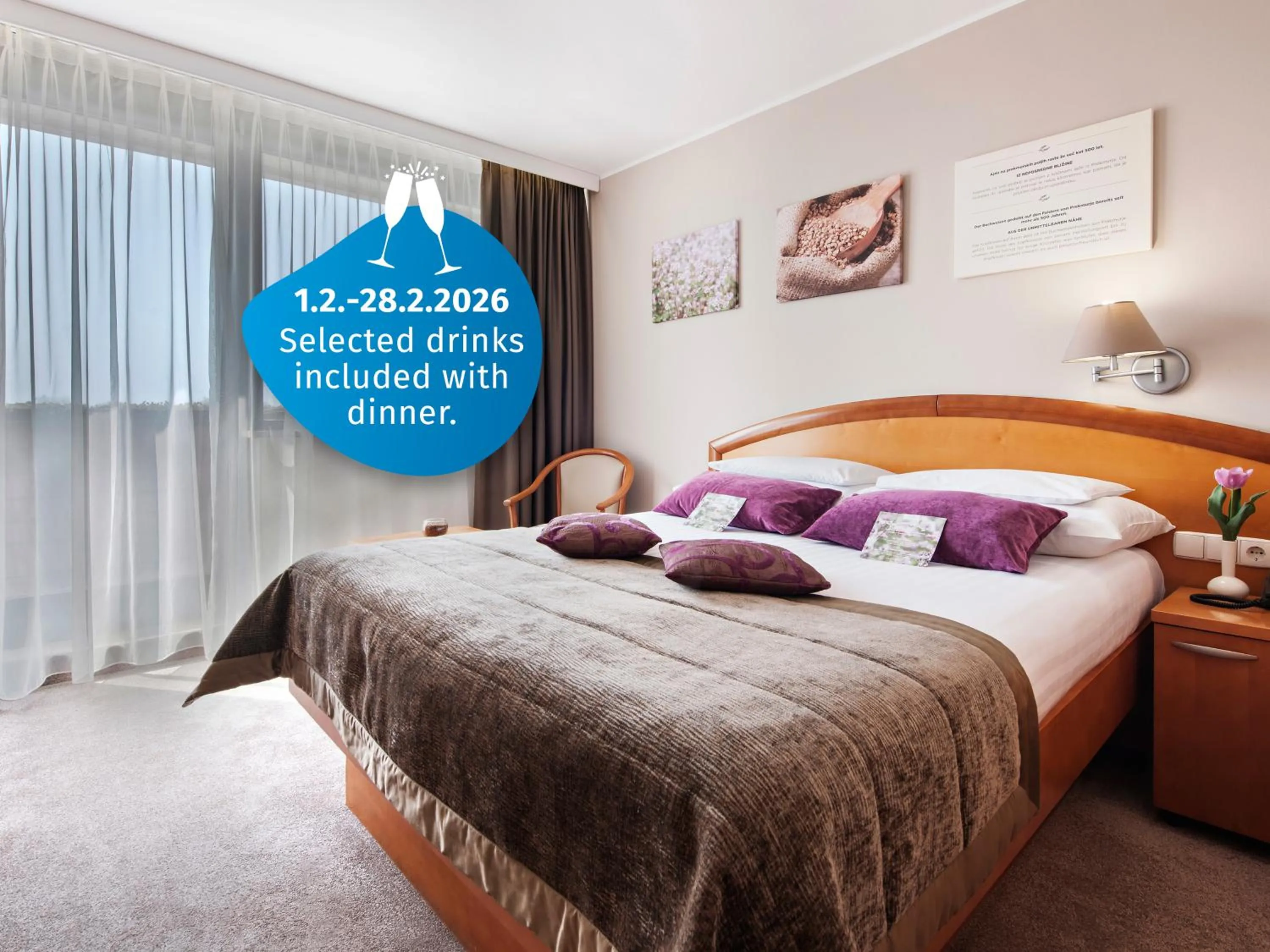 Bed in Hotel Ajda - Terme 3000 - Sava Hotels & Resorts