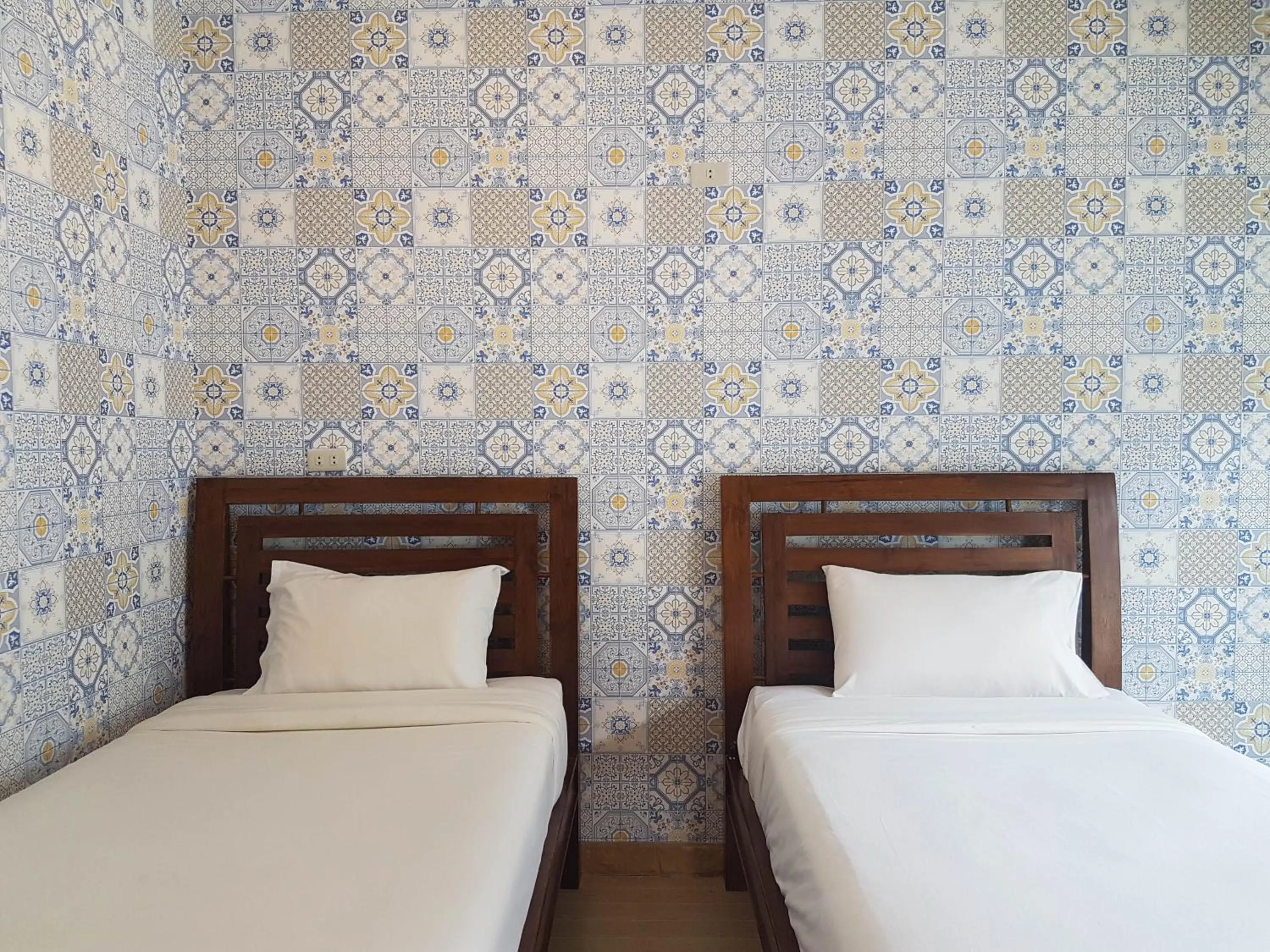 Bed in Blue Sky Villa Khao Yai