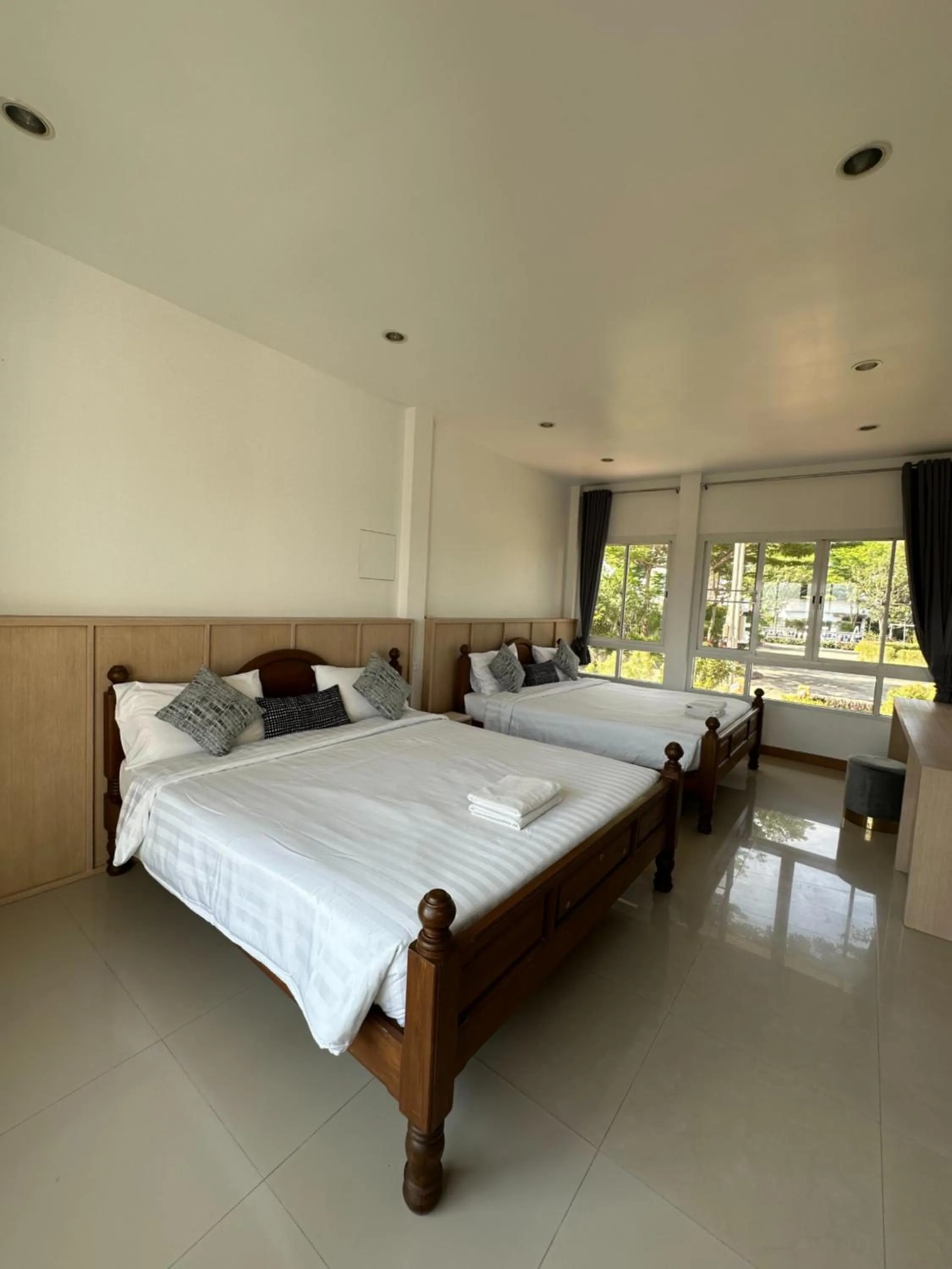 Bed in Blue Sky Villa Khao Yai