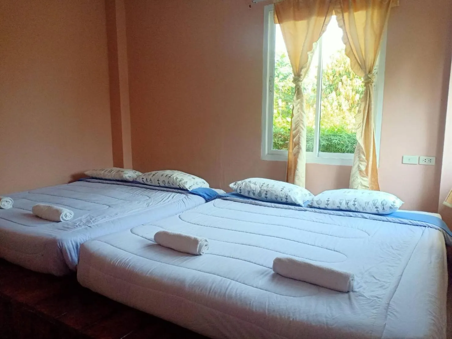 Bed in Blue Sky Villa Khao Yai