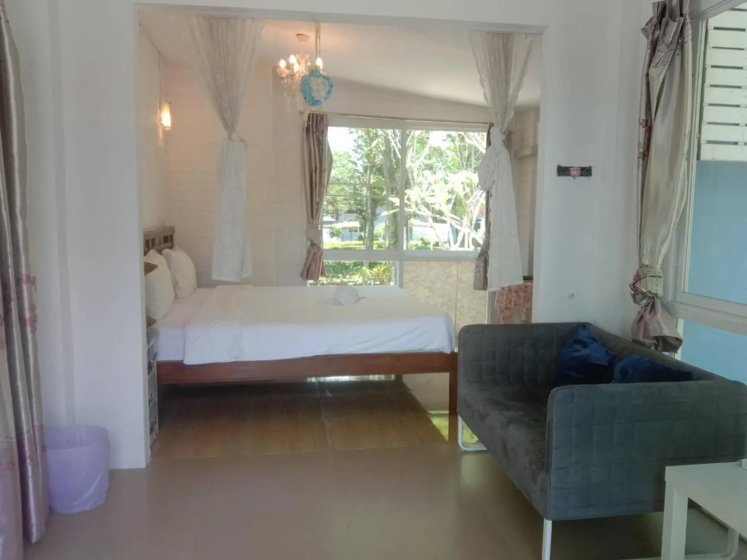 Bed in Blue Sky Villa Khao Yai