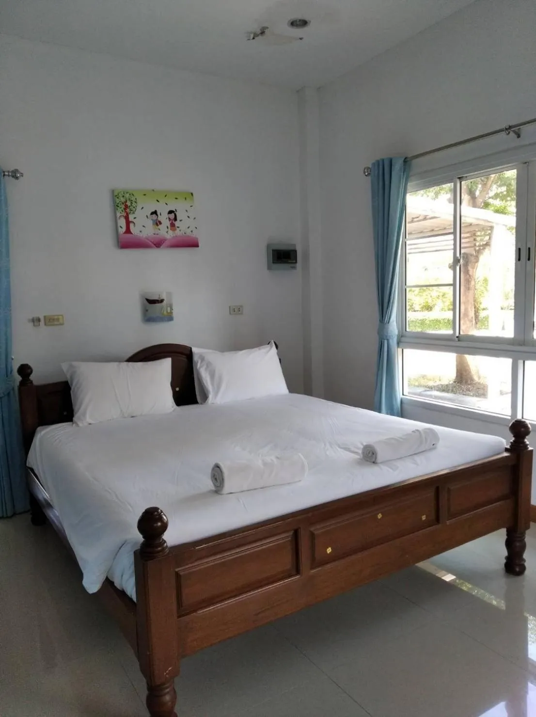 Bed in Blue Sky Villa Khao Yai
