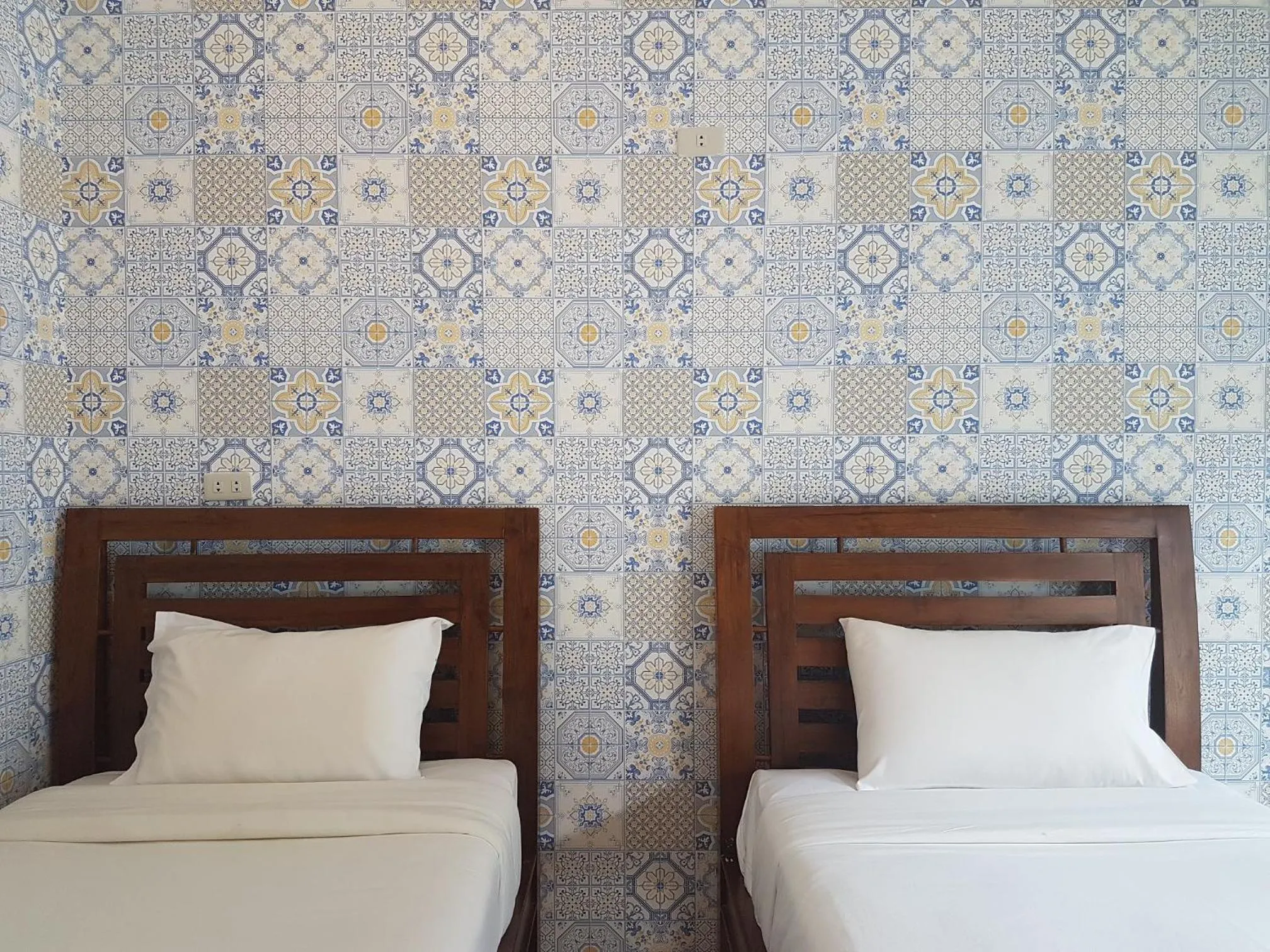 Bed in Blue Sky Villa Khao Yai