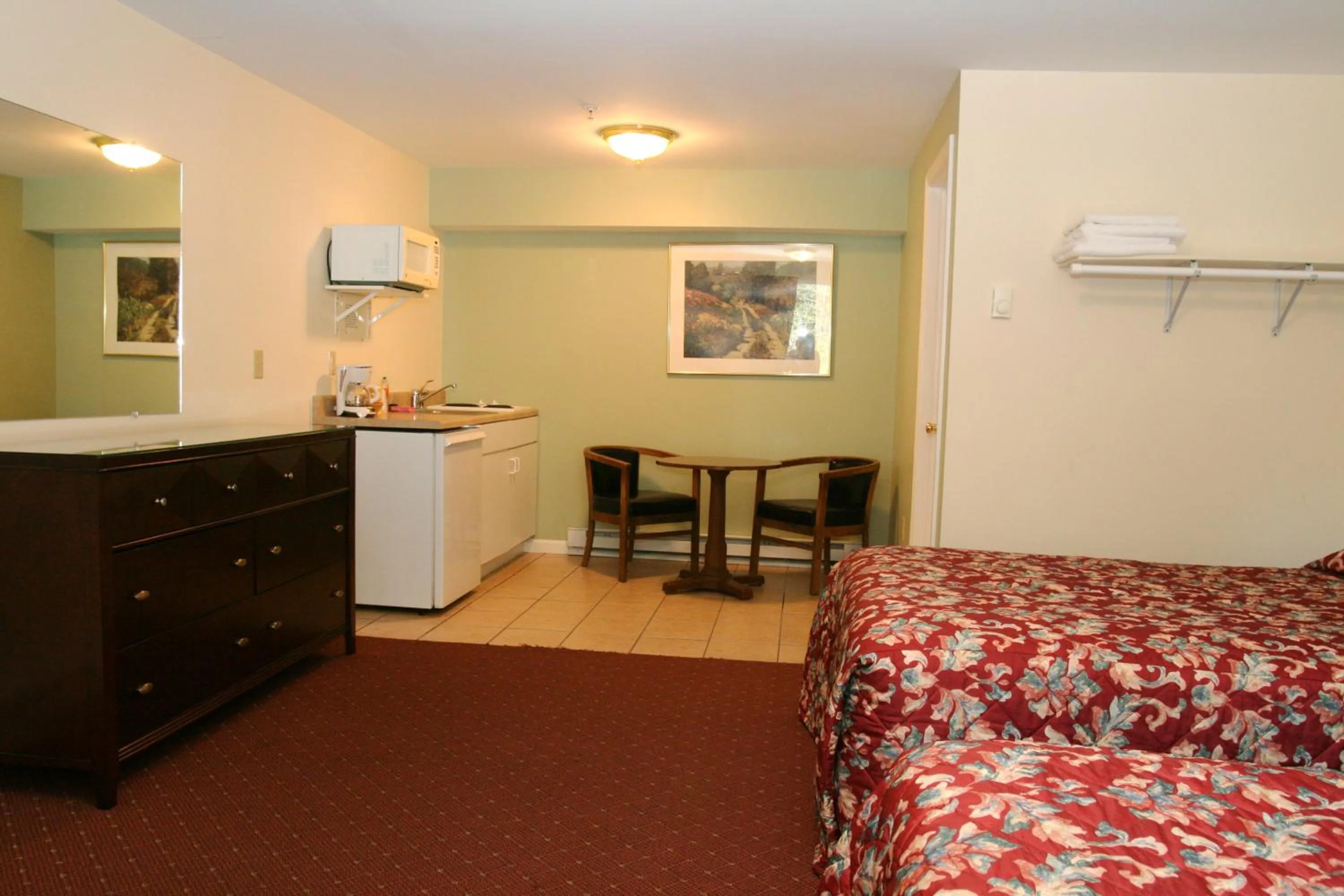 Kitchen or kitchenette, Bed in Studio Motel of Lake George