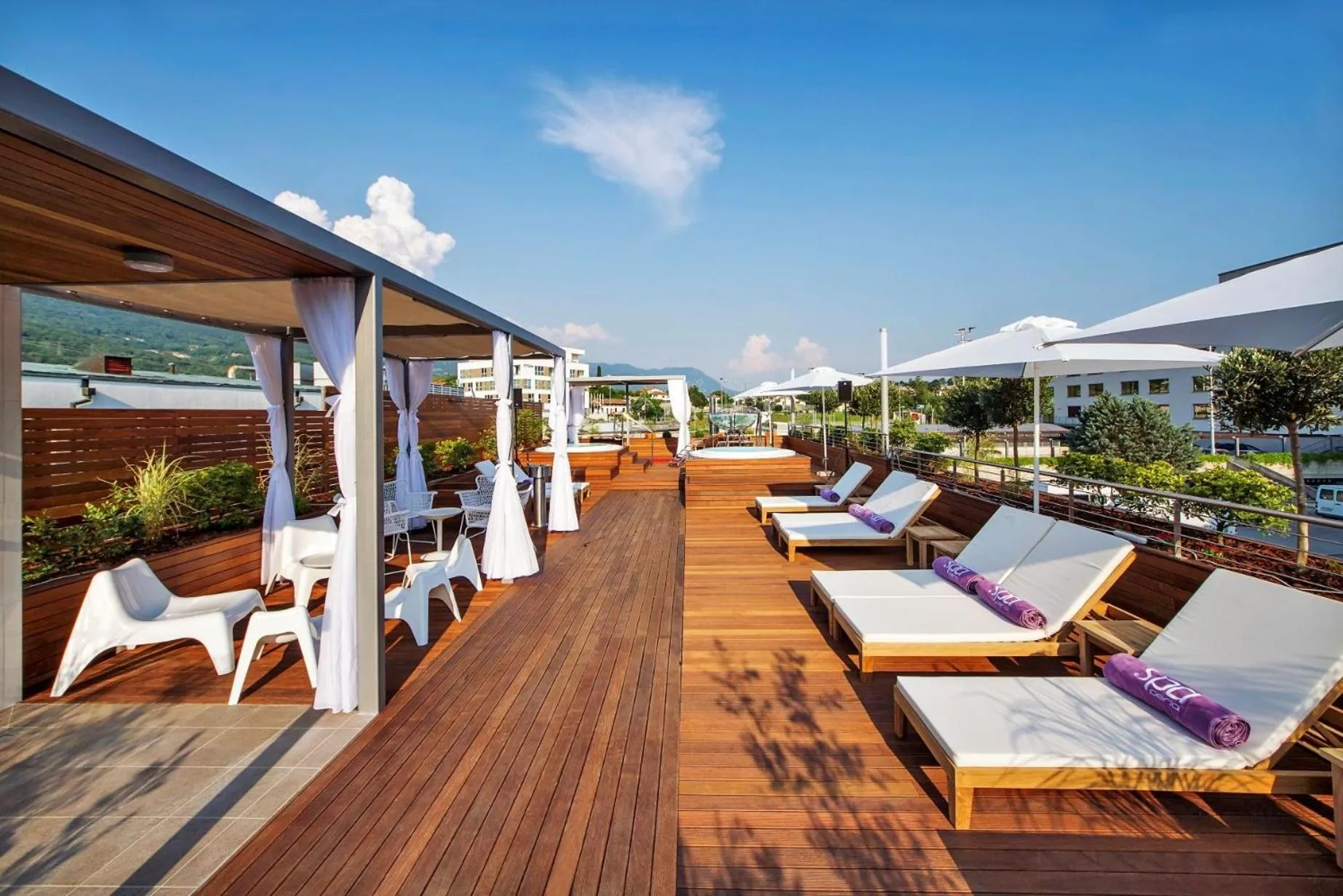 Patio in Perla, Resort & Entertainment