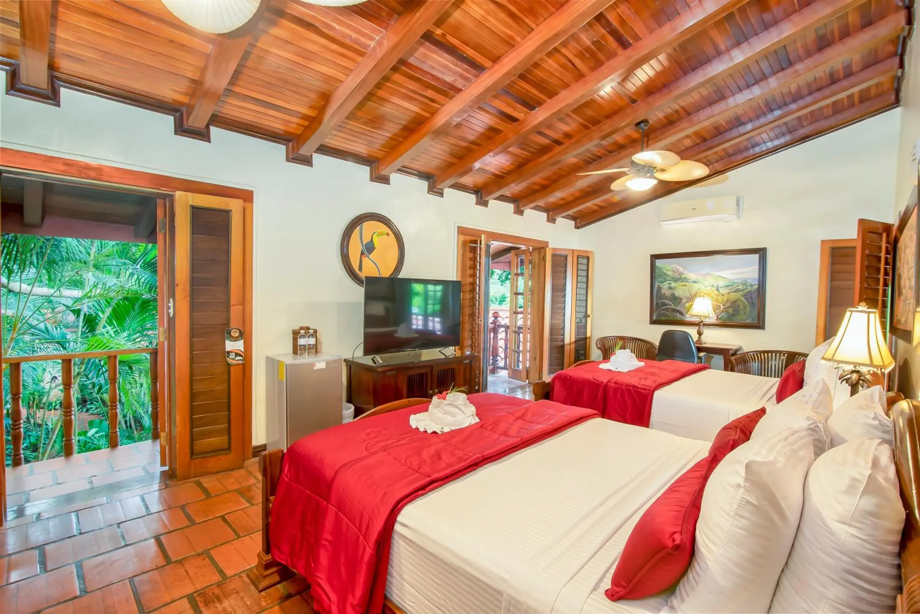 Double Room with Two Double Beds - Garden View in Hotel Villas Lirio Double Room with Two Double Beds - Garden View in Hotel Villas Lirio