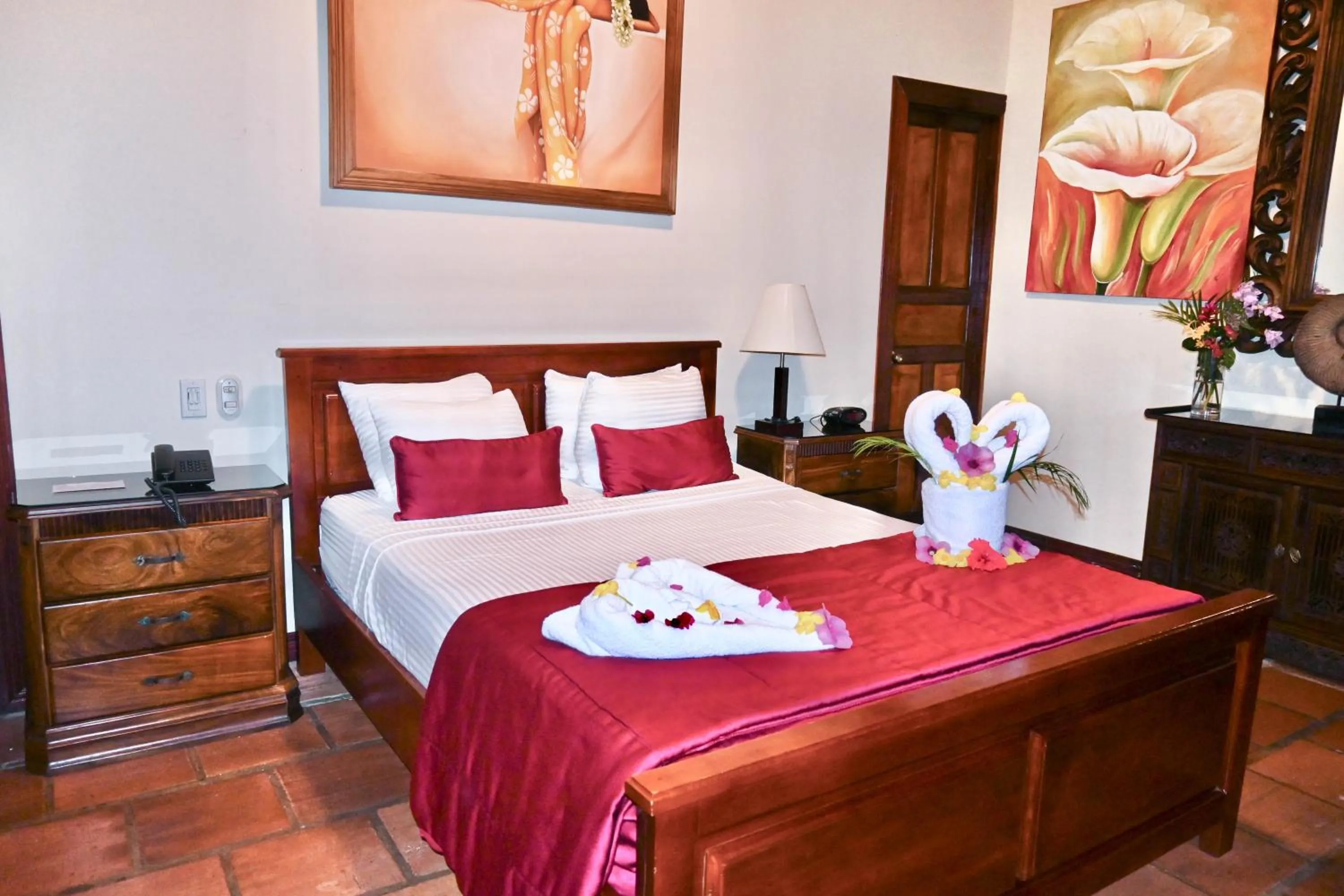 Bed in Hotel Villas Lirio
