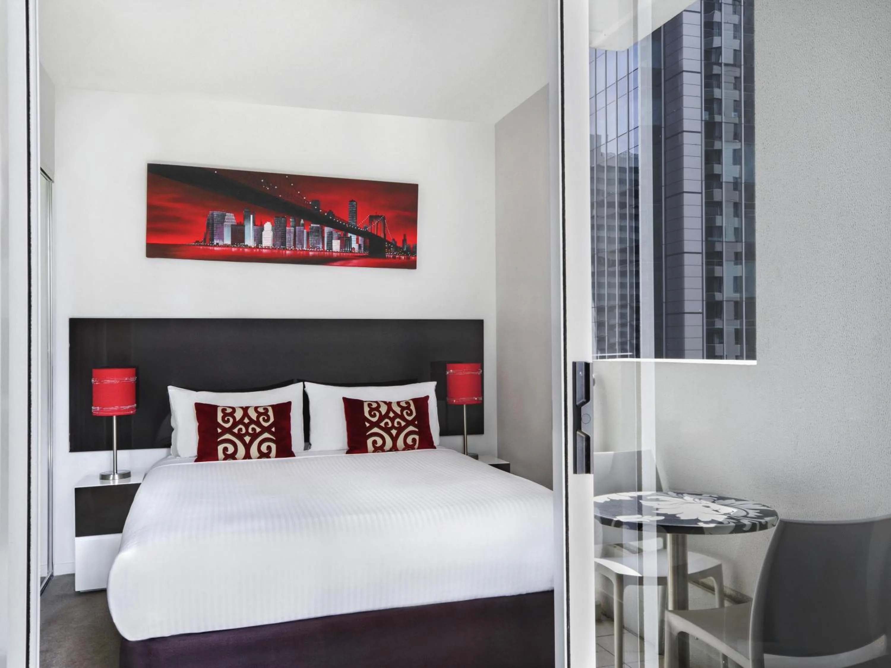 Bedroom, Bed in Mantra Midtown