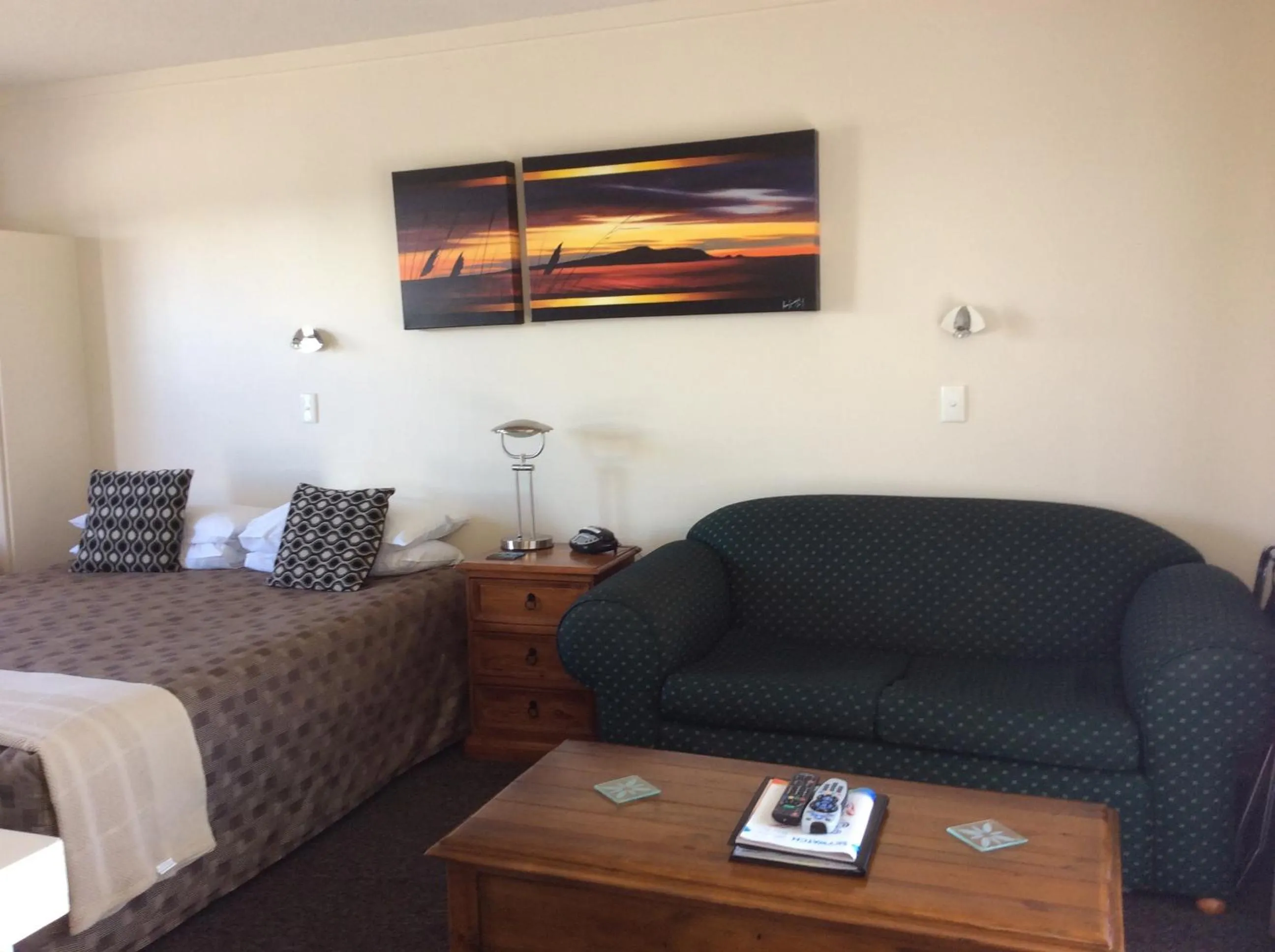 Living room in ASURE Kapiti Court Motel