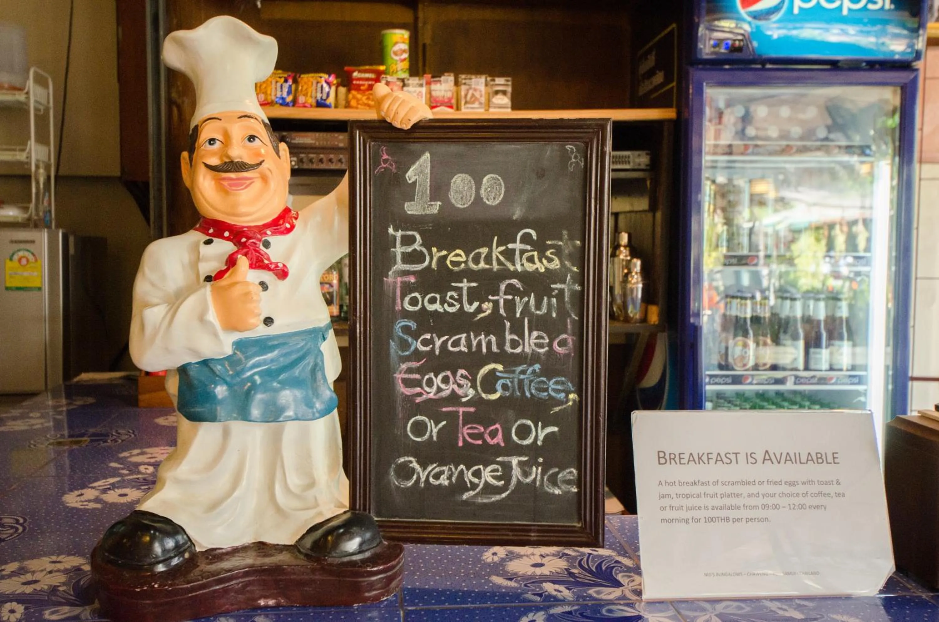 Food and drinks in Nid's Bungalows