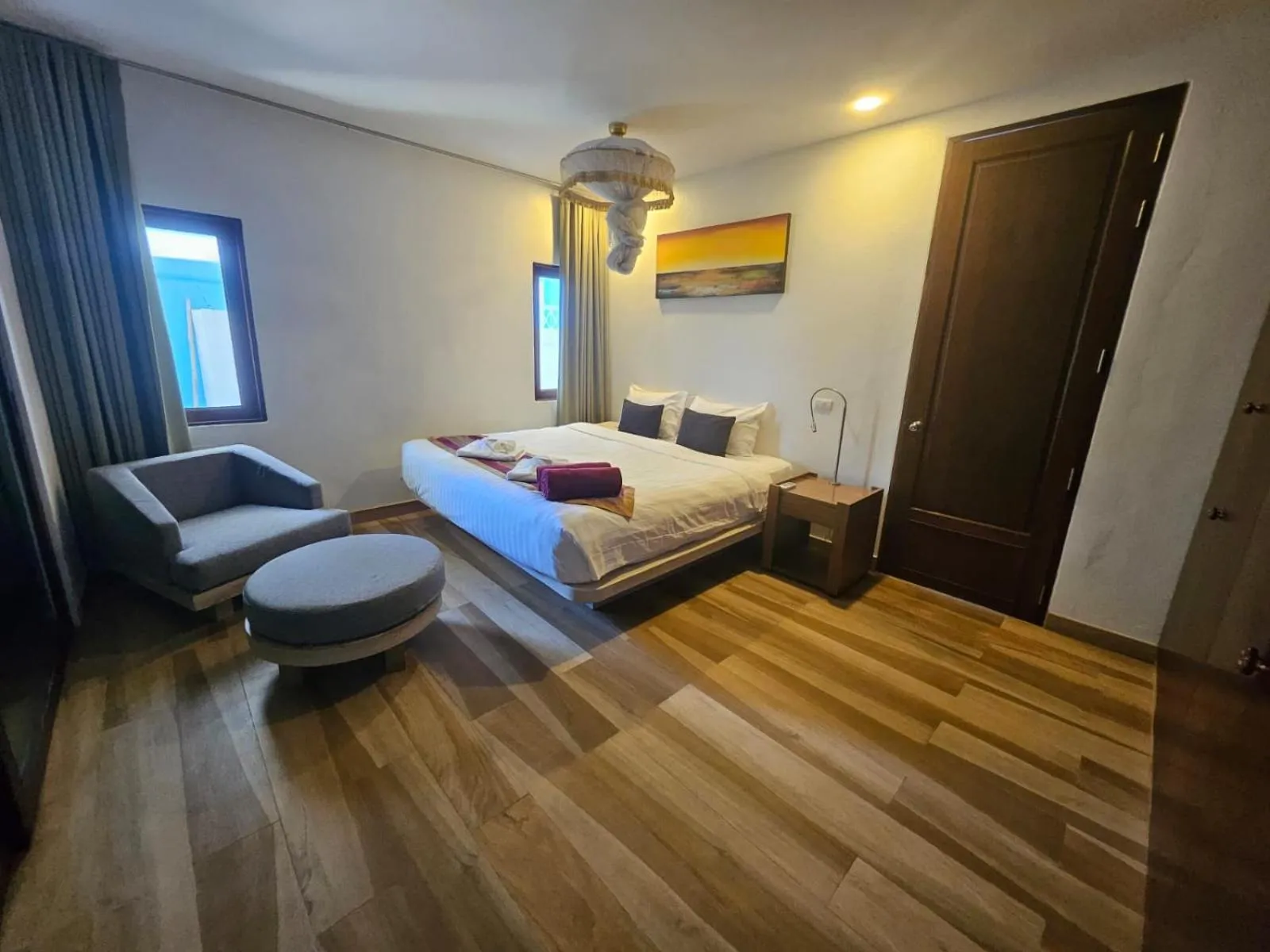 Living room, Bed in Samui Mekkala Seaview