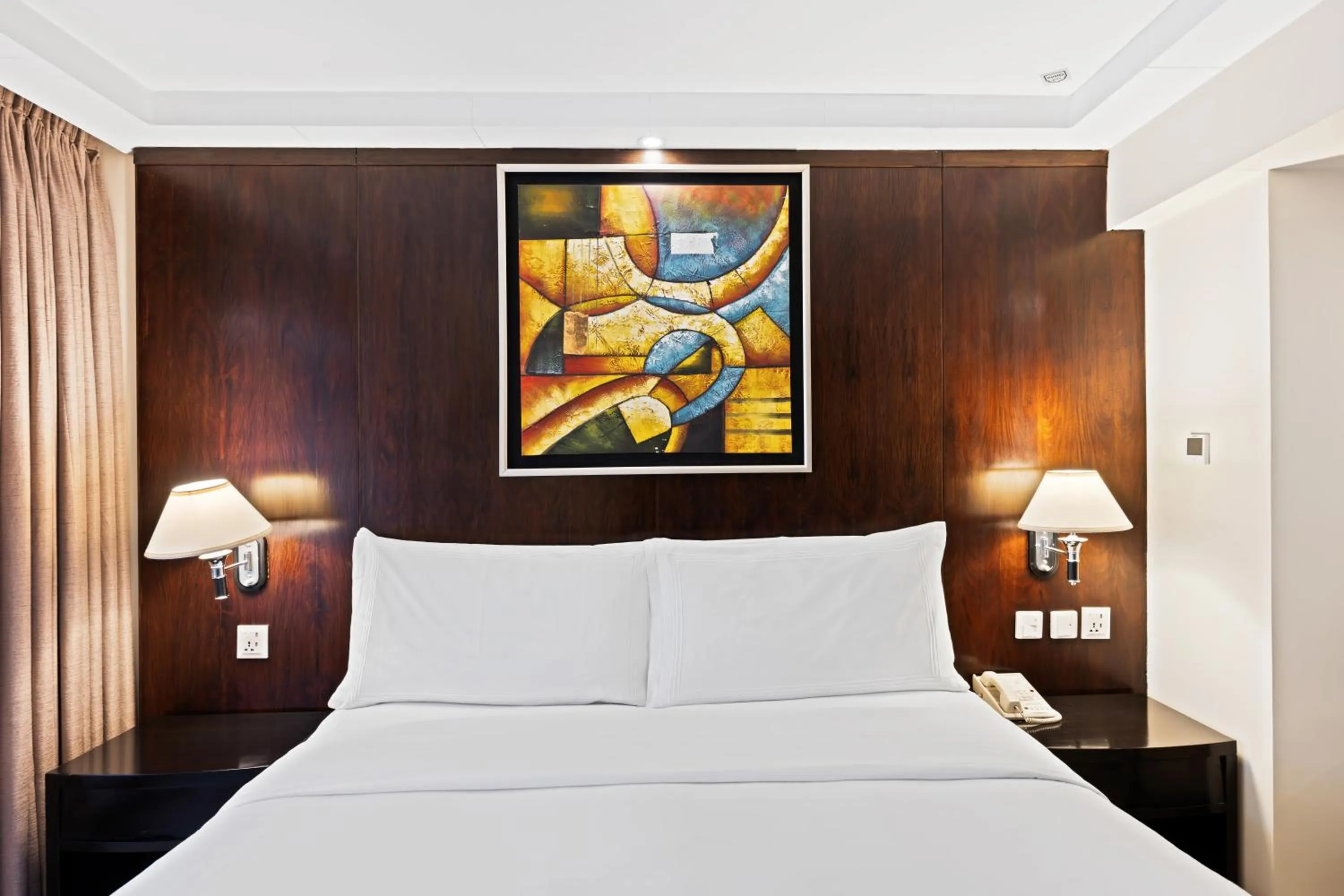 View (from property/room), Bed in Islamabad Marriott Hotel