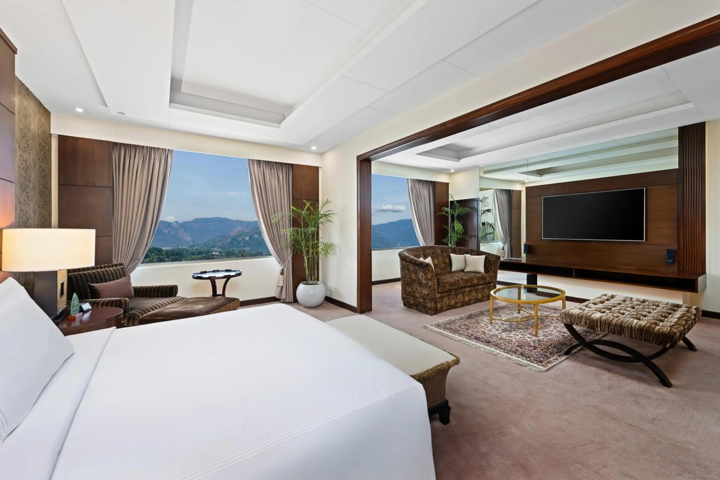 View (from property/room), Bed in Islamabad Marriott Hotel