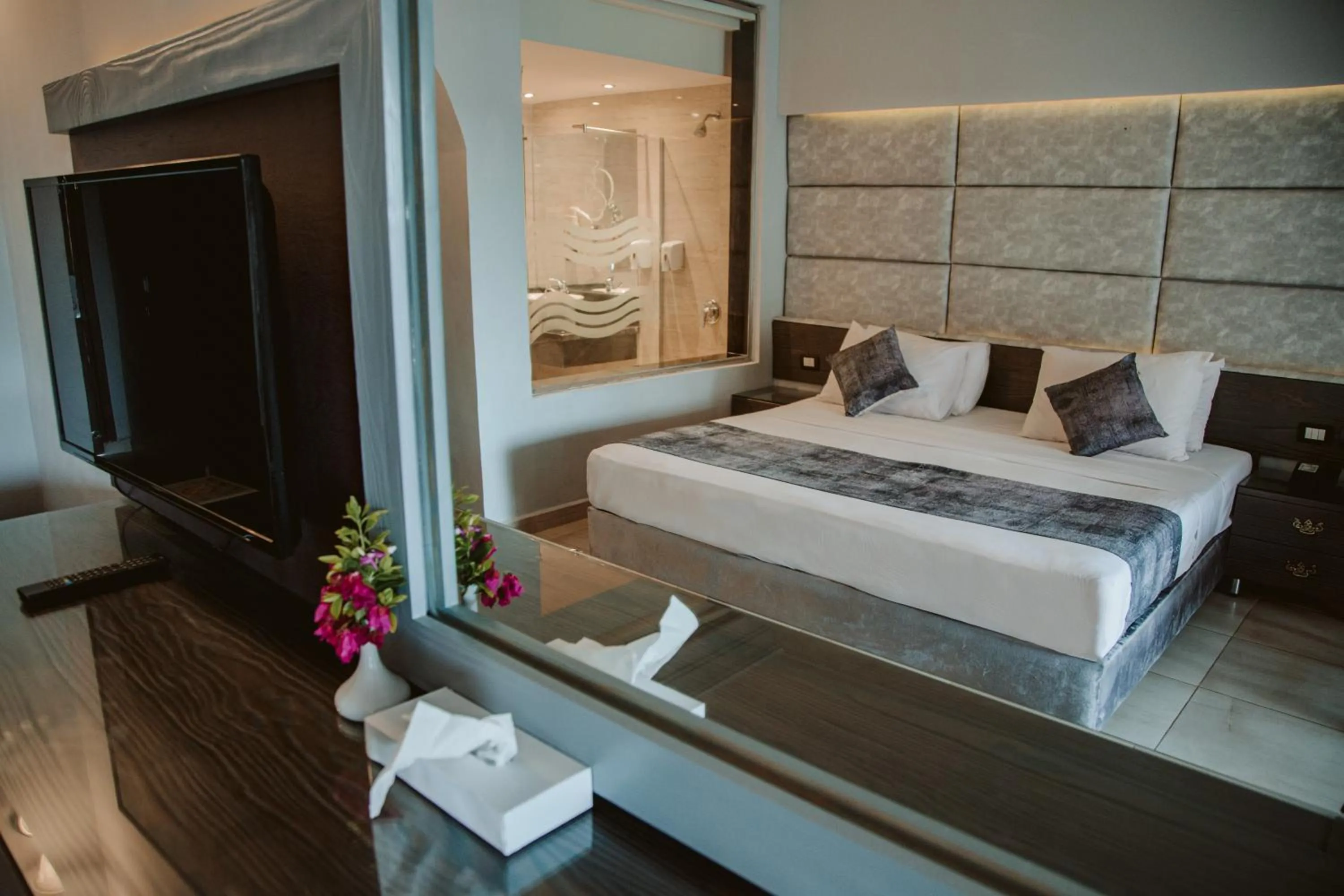 Bed in Ali Baba Palace Resort